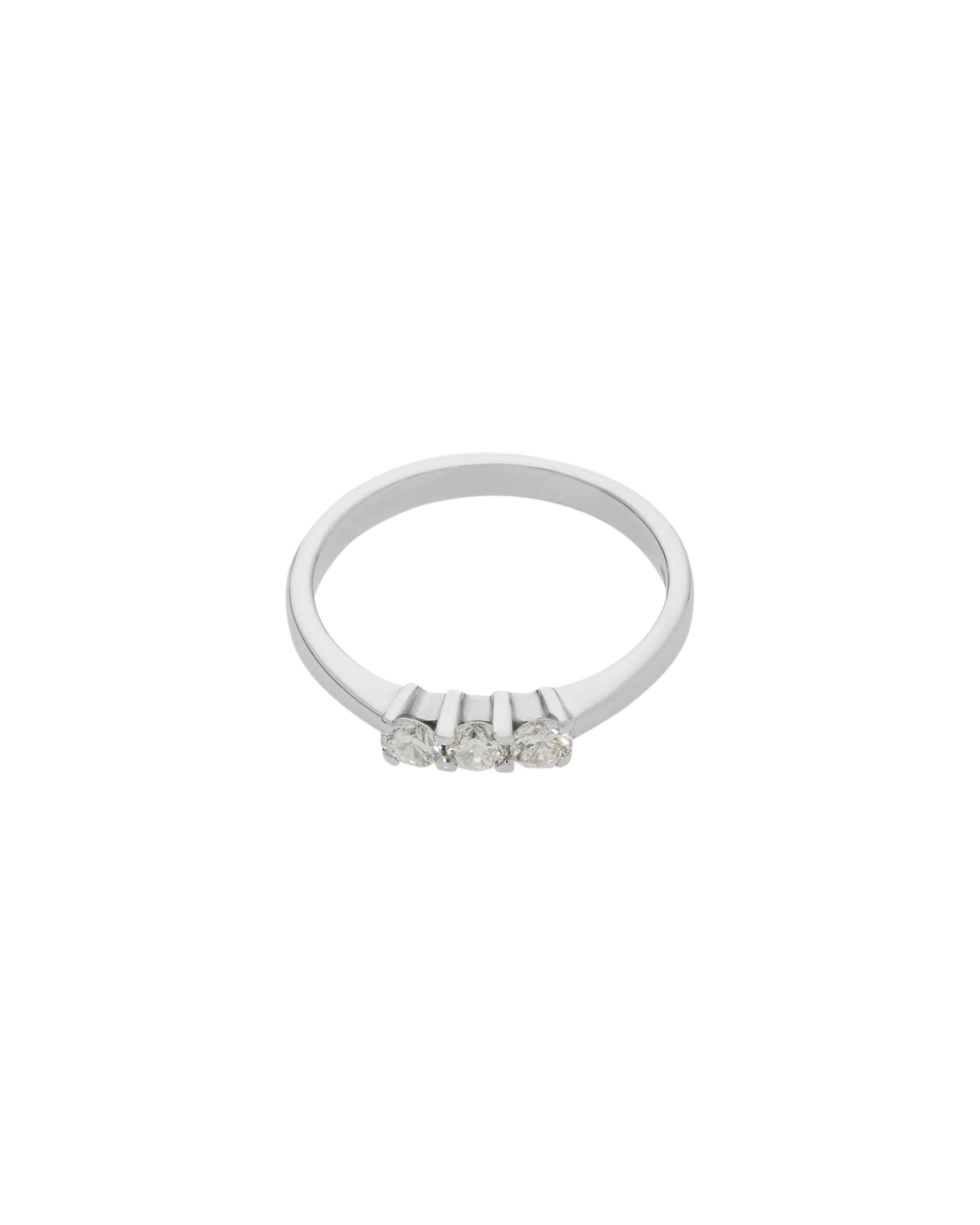 Anello trilogy in oro bianco e diamanti 0,30 ct tot-1