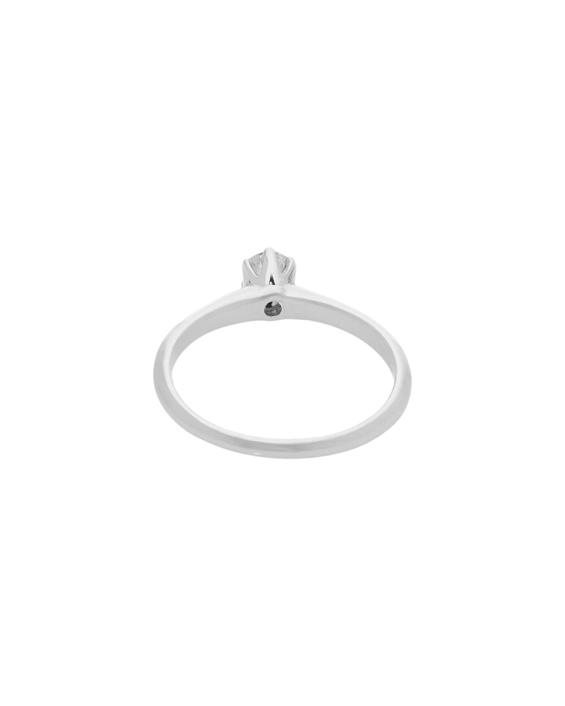 Anello solitario oro bianco con diamante 0,20 ct-3