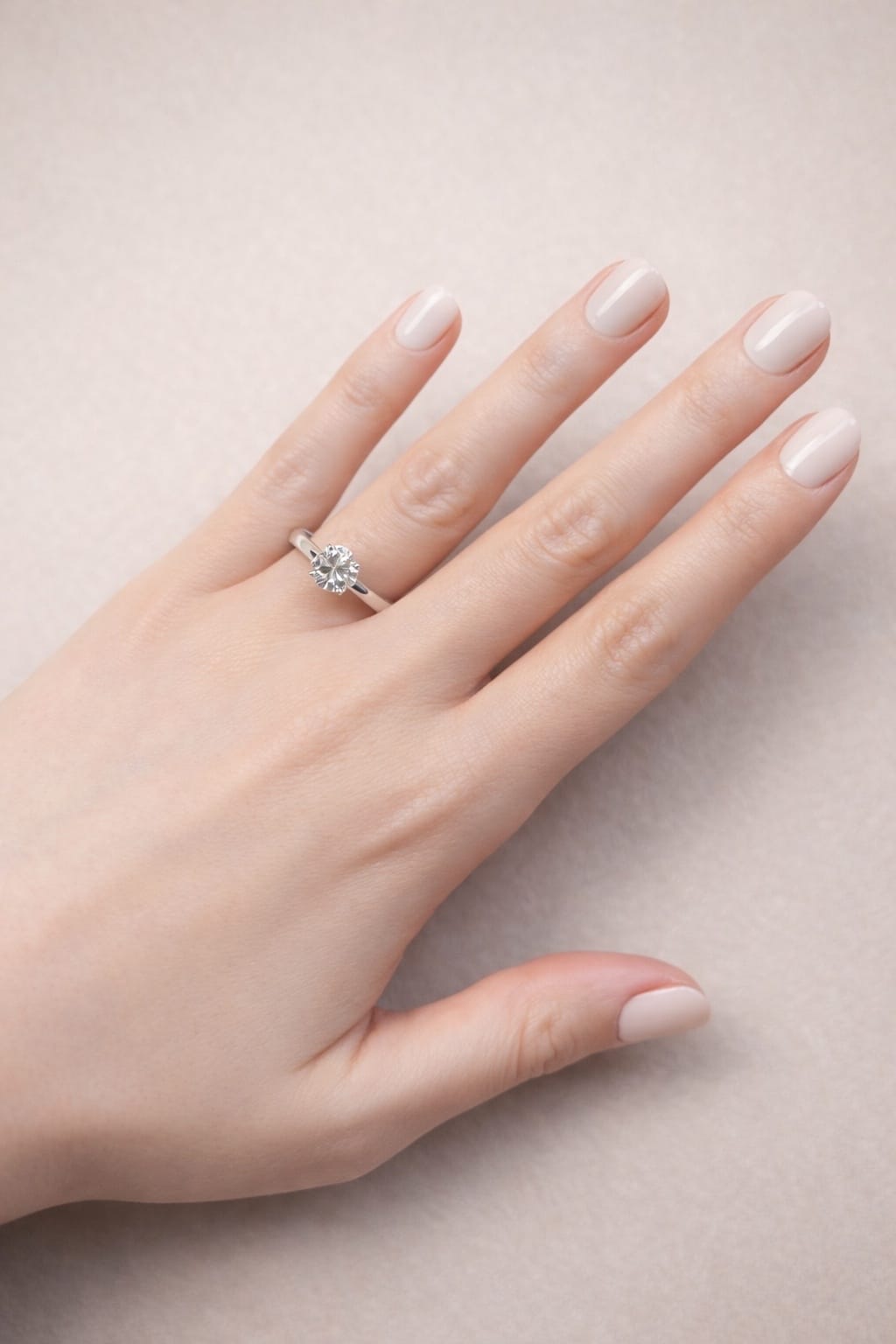 Anello solitario damiani oro bianco con diamante 0,52 ct-4