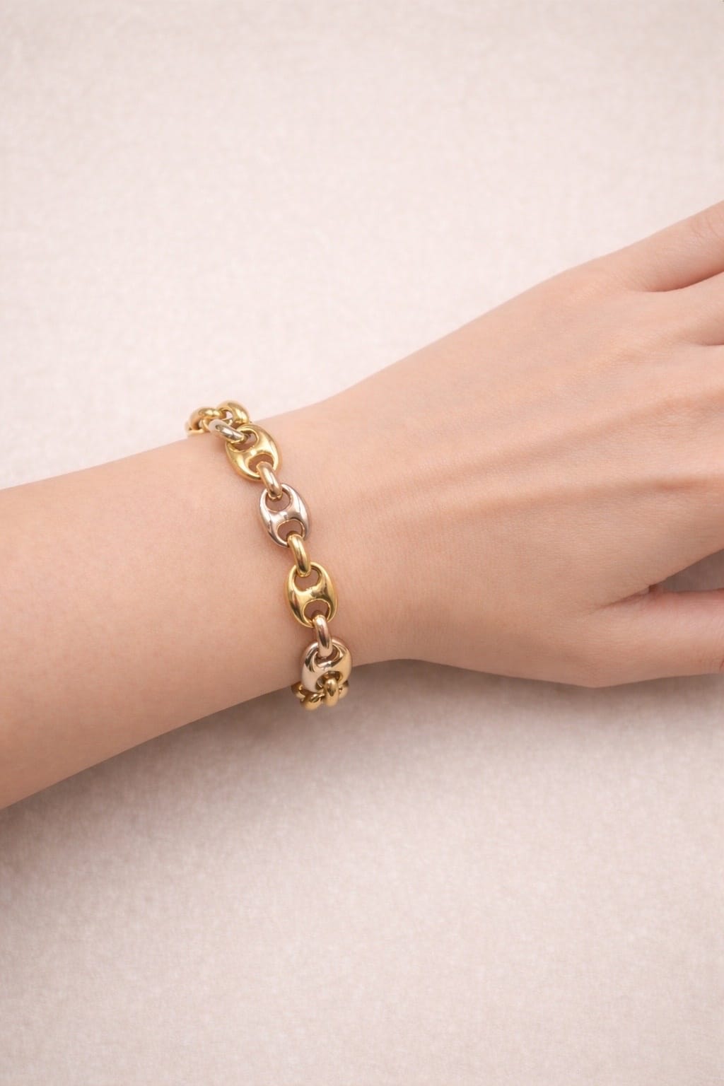 Bracciale maglia marina 3 ori-3