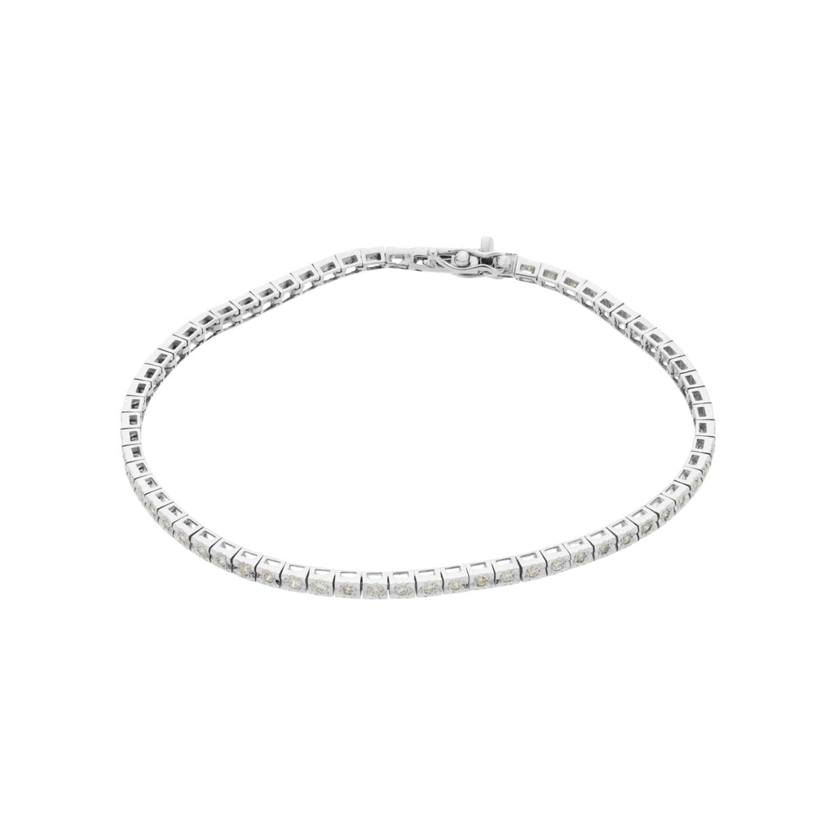Bracciale tennis illusion oro bianco e diamanti-1
