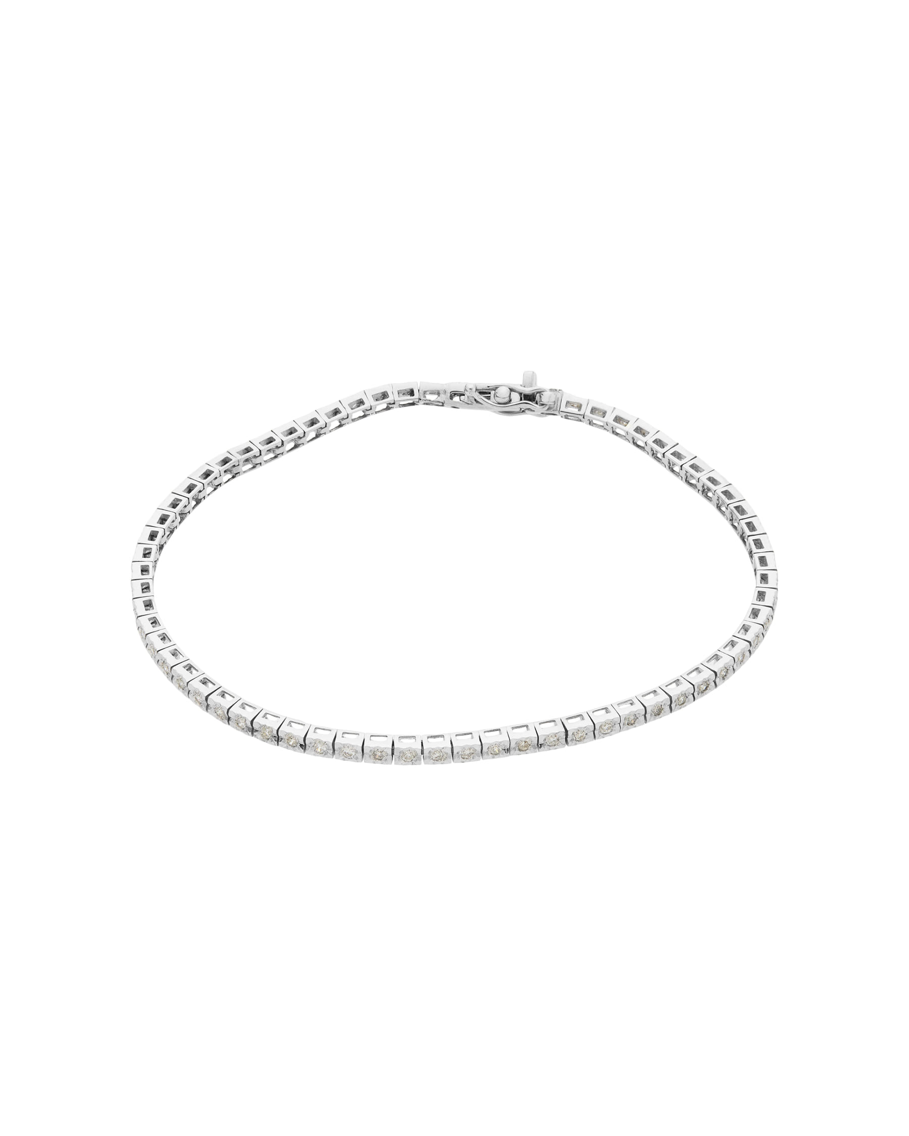 Bracciale tennis illusion oro bianco e diamanti-1