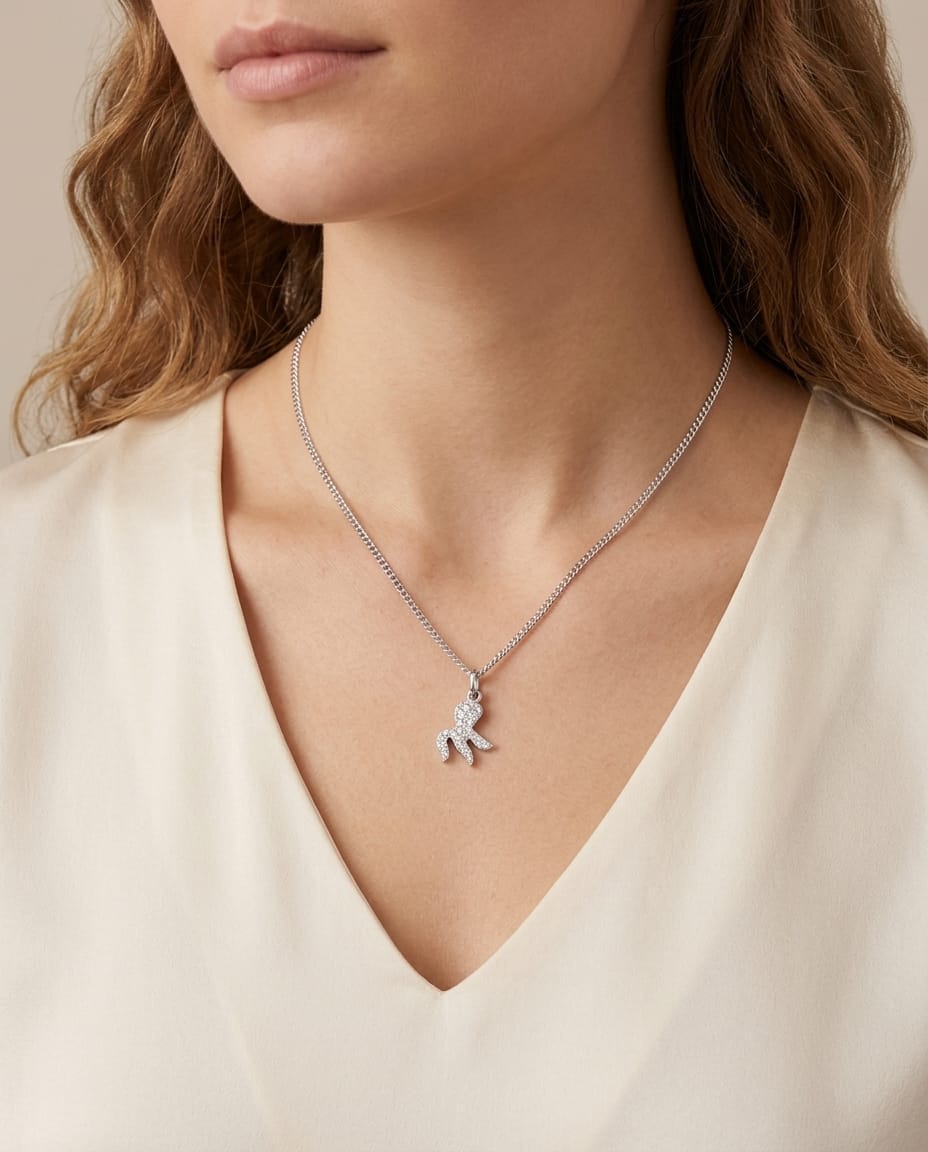 Ciondolo dodo polpo in oro bianco e diamanti-3