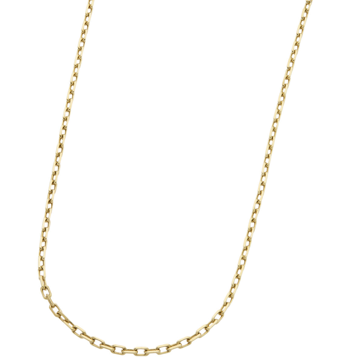 Collana maglia a catena rettangolare in oro giallo-1