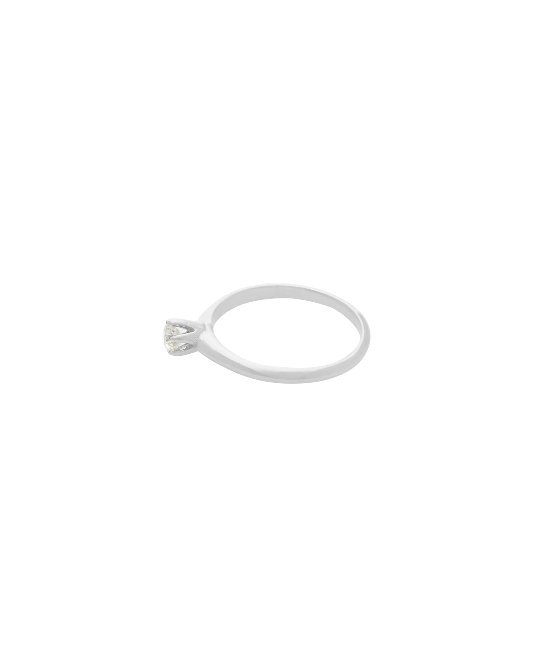 Anello solitario oro bianco con diamante 0,20 ct-2