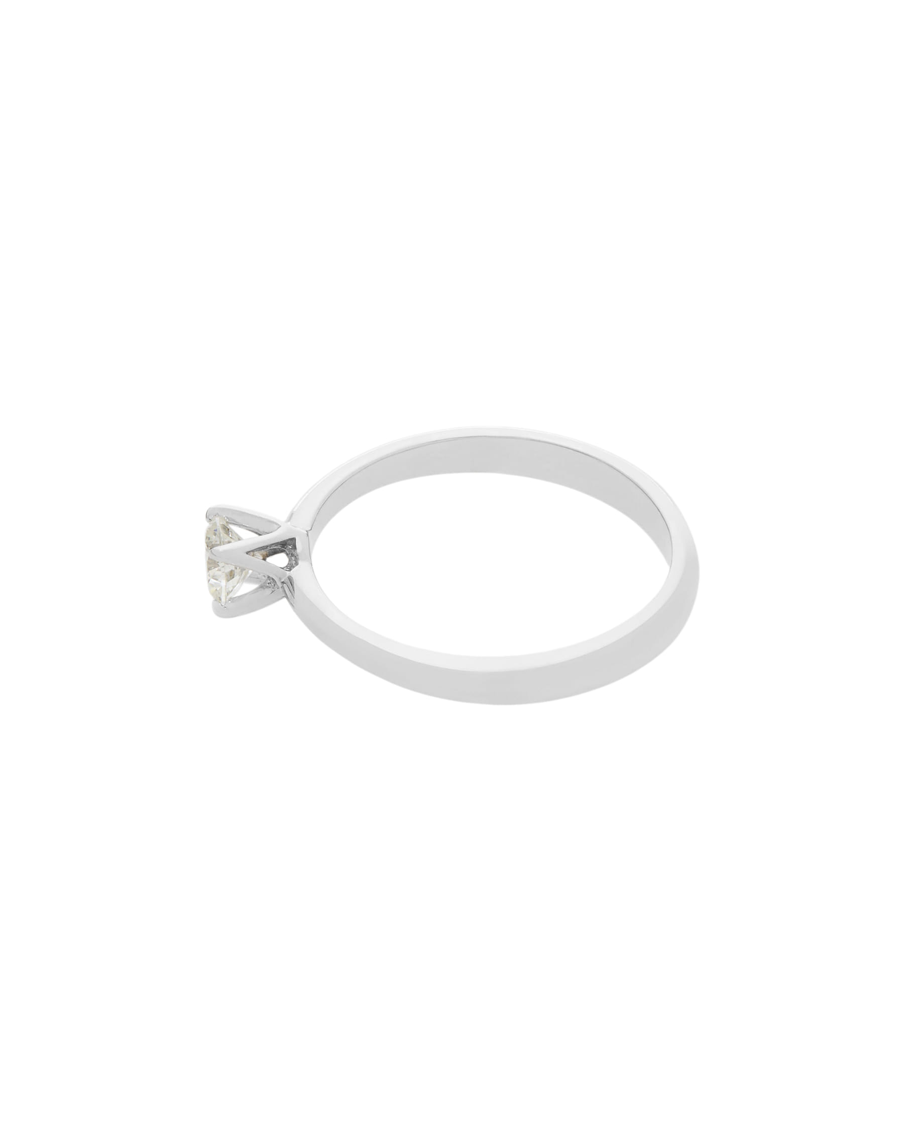 Anello solitario in oro bianco 18kt con diamante 0,28 ct-2