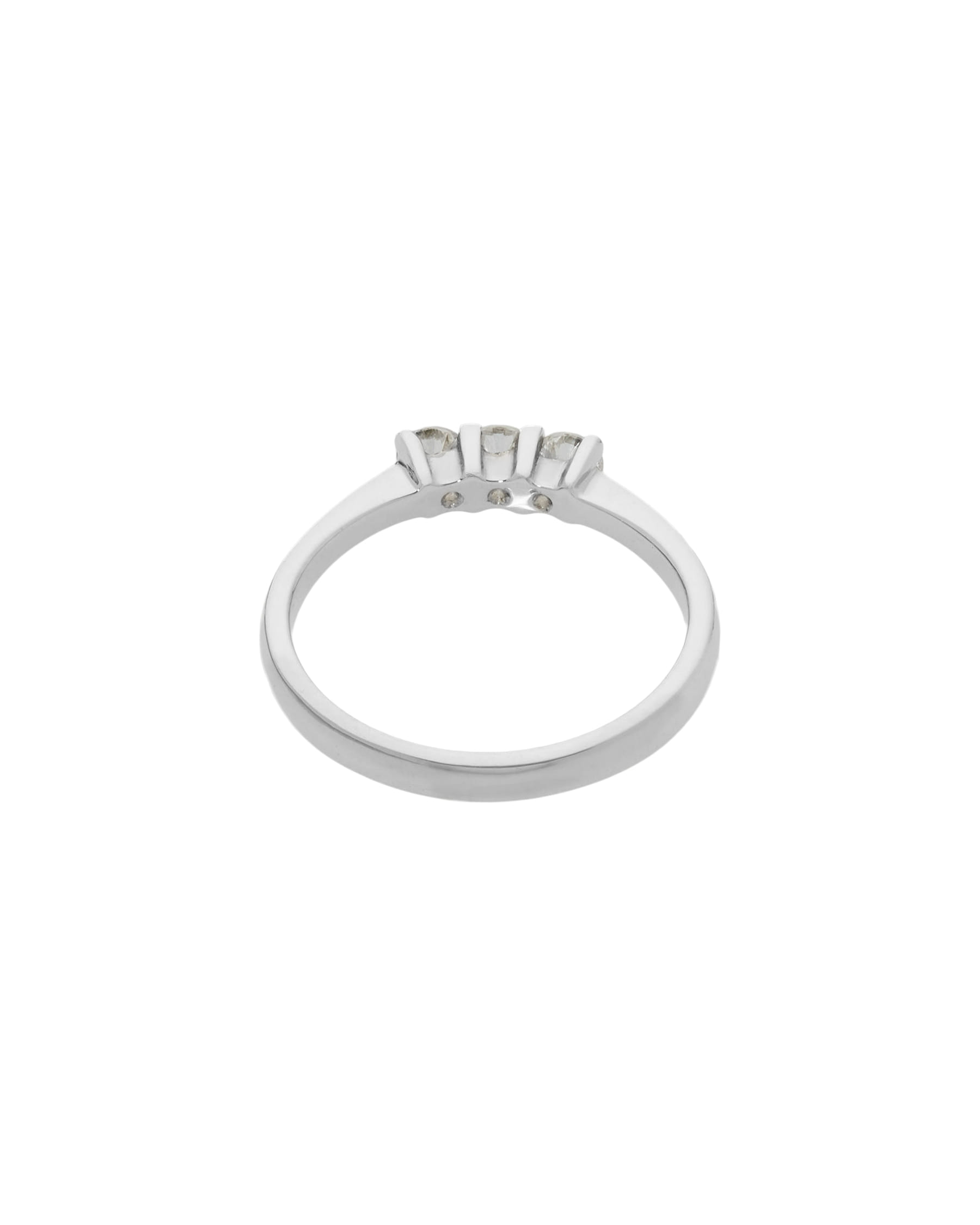 Anello trilogy in oro bianco e diamanti 0,30 ct tot-3