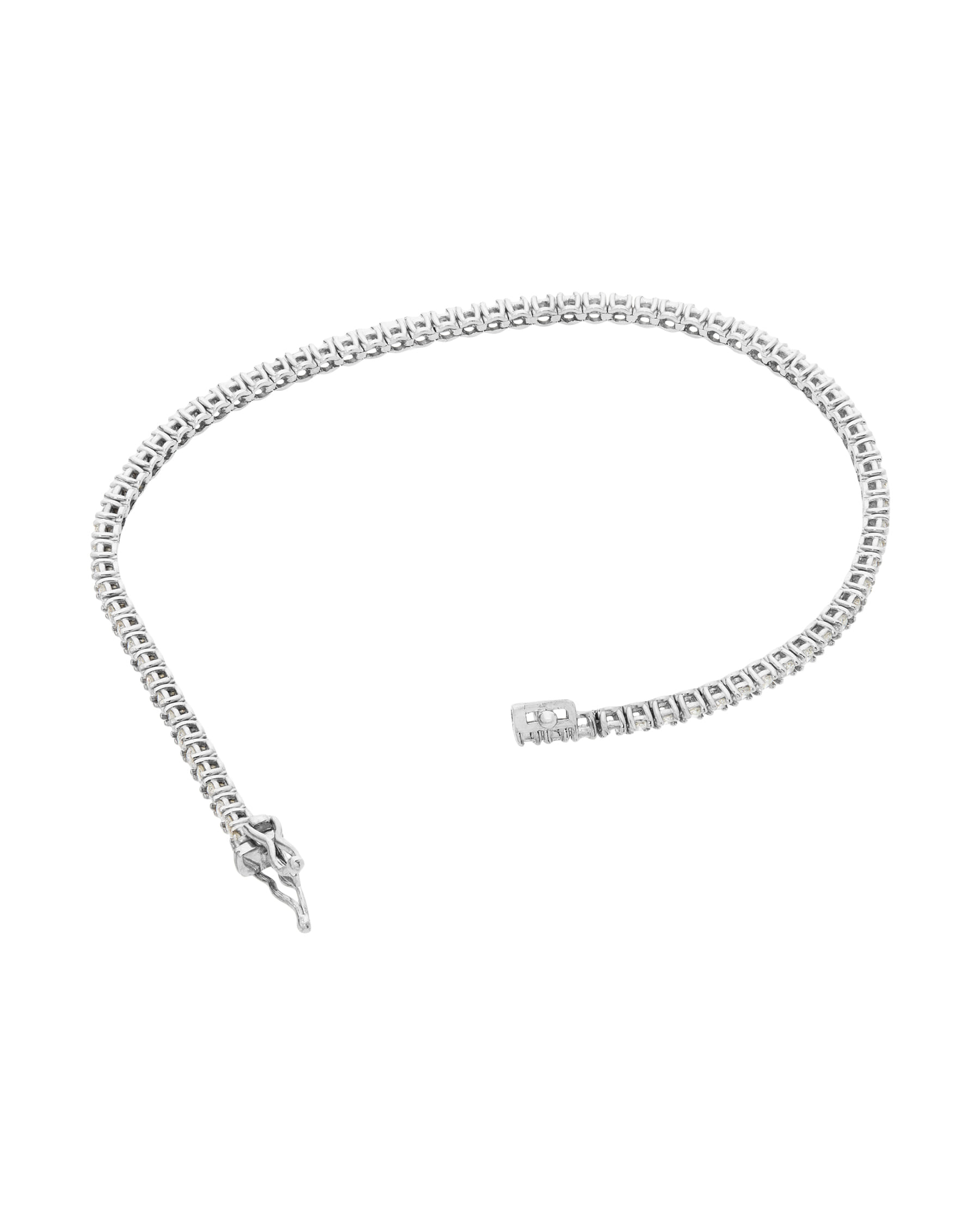 Bracciale tennis in oro bianco con diamanti 2,02 ct-2