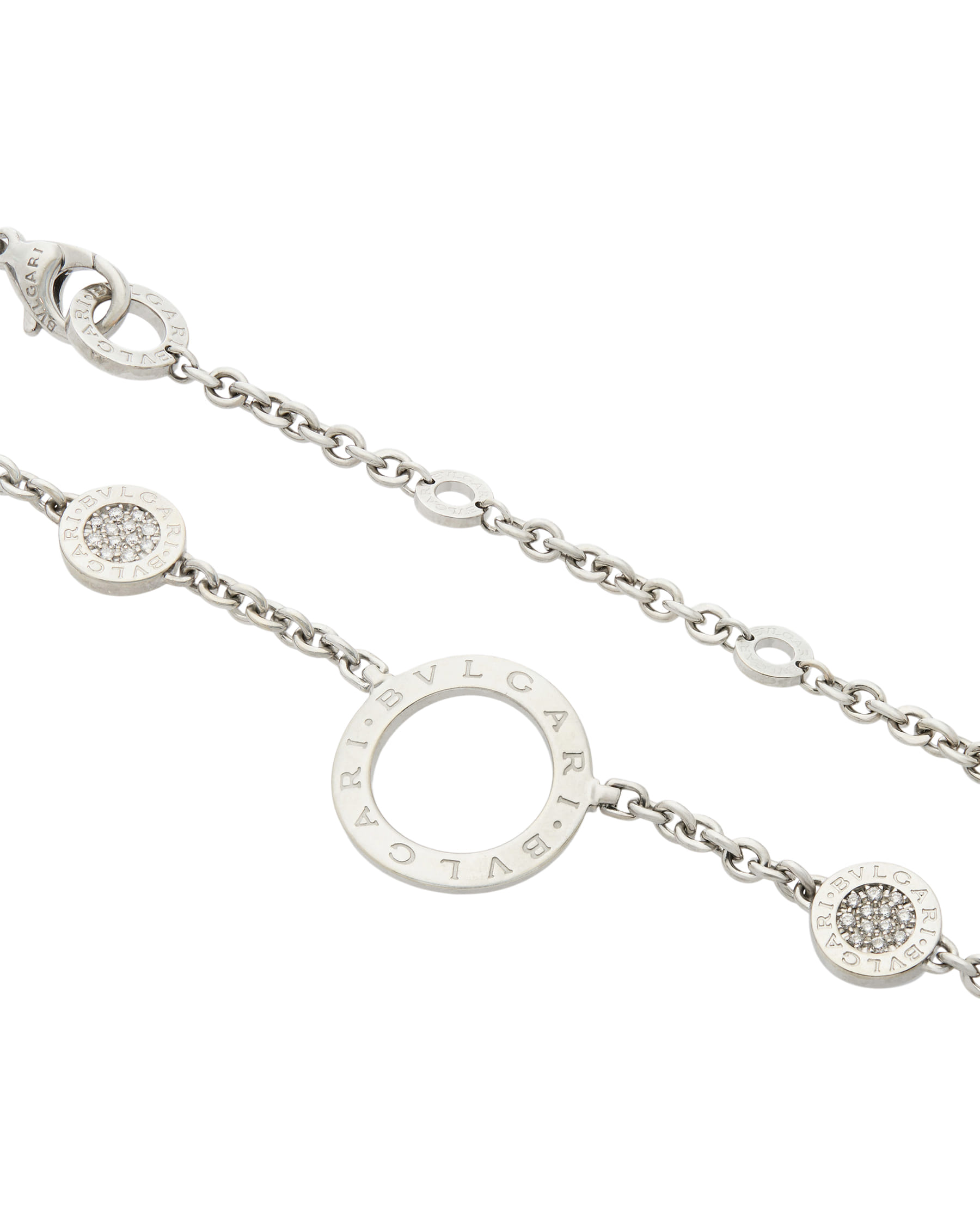 Collana bulgari bulgari in oro bianco e diamanti-2