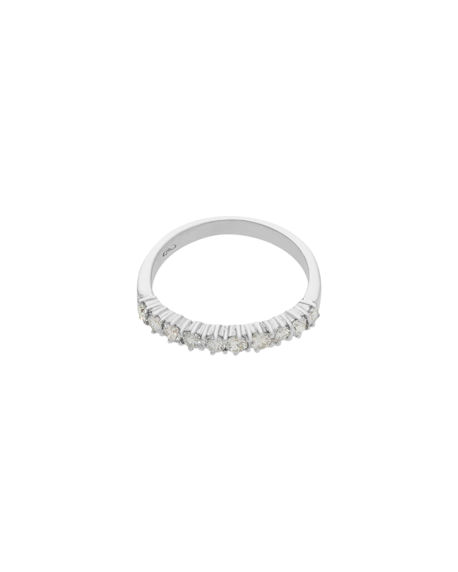 Anello veretta oro bianco 10 diamanti 0,40 ct-1