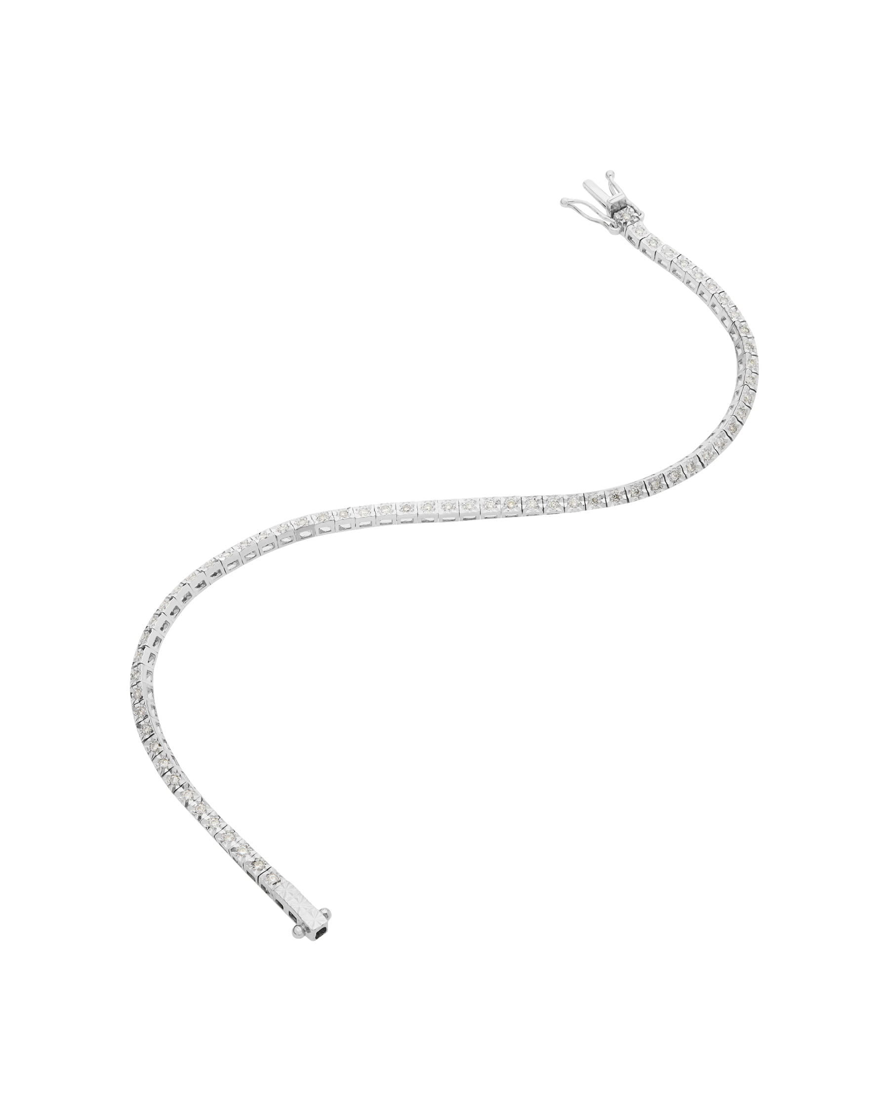 Bracciale tennis illusion oro bianco e diamanti-2