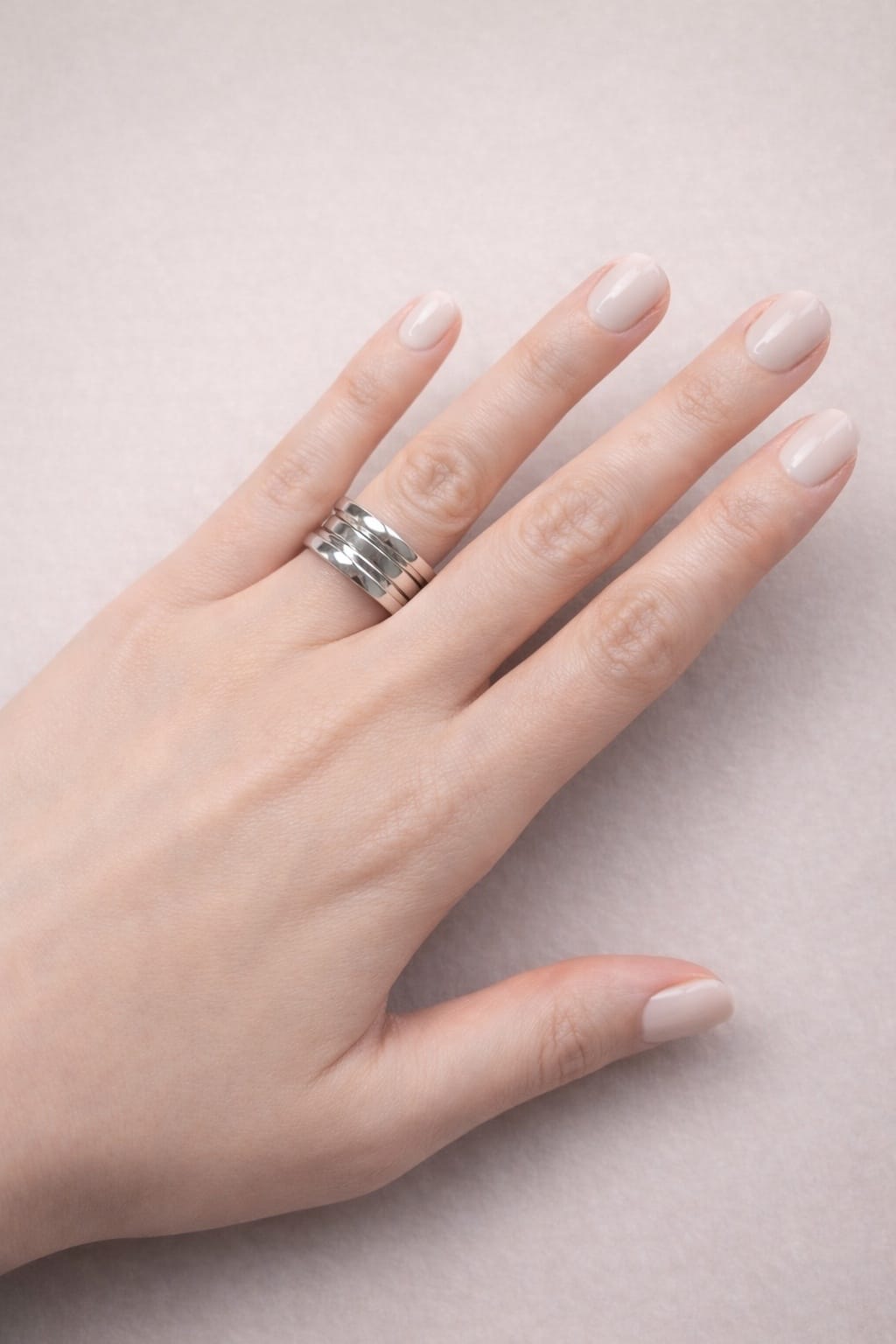 Anello bulgari b.zero1 oro bianco 3 fasce-3