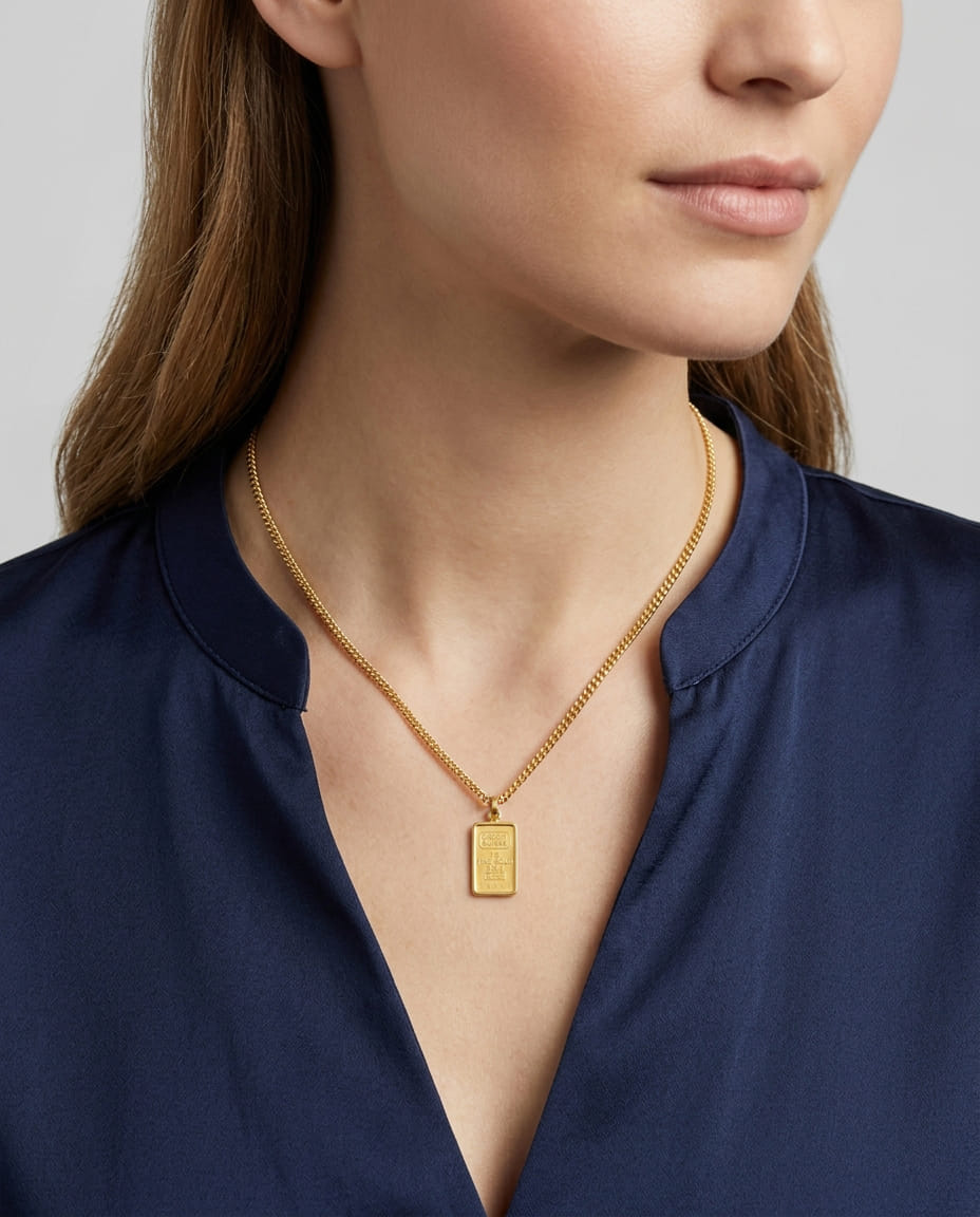 Ciondolo lingotto 1 gr credit suisse oro giallo 24kt-3