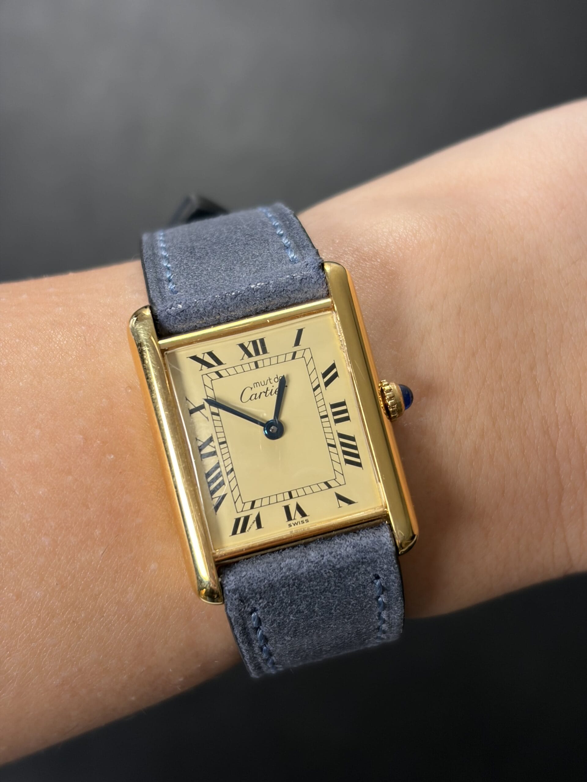 Cartier tank vermeil 23 mm ref 1615-9