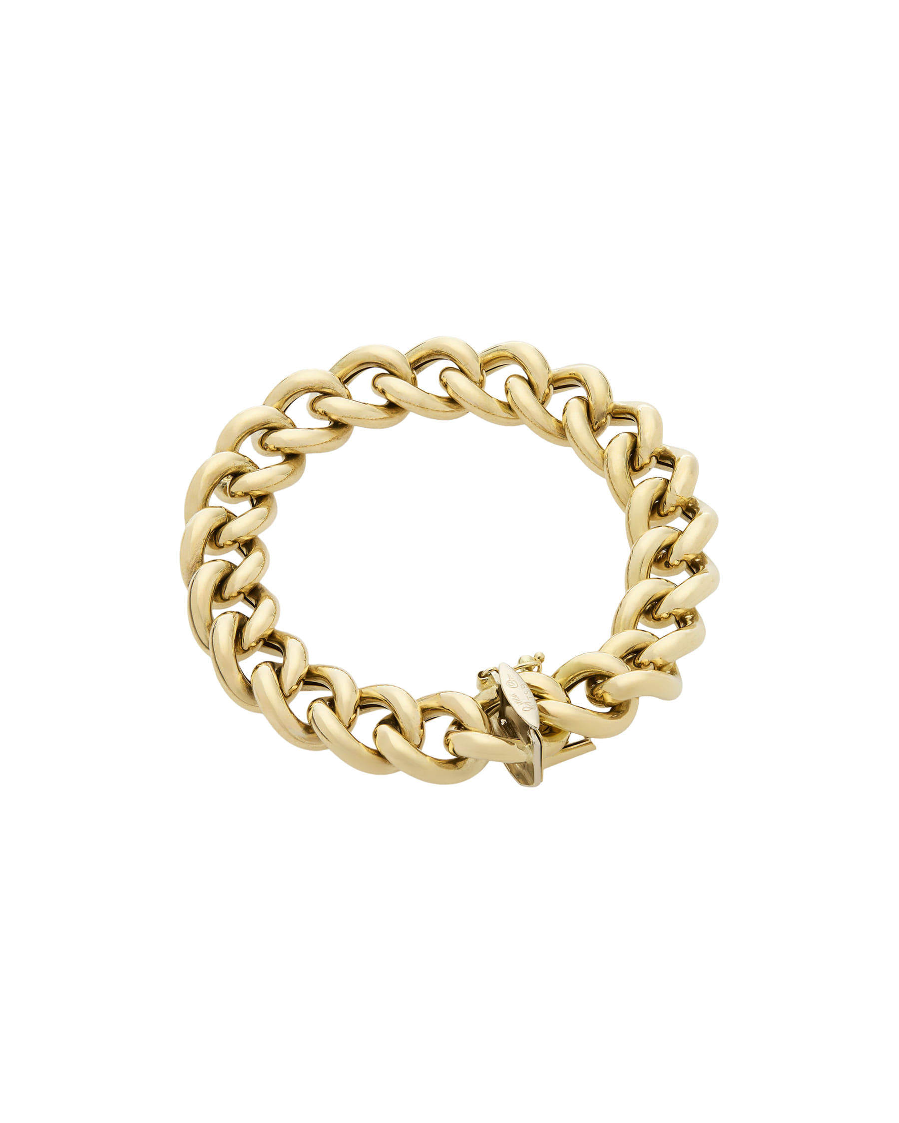 Bracciale maglia groumette in oro giallo 18kt-1