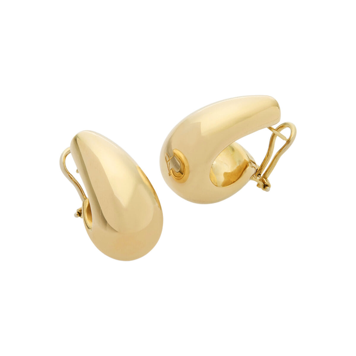 Orecchini cerchietto bombati in oro giallo 18 kt-1