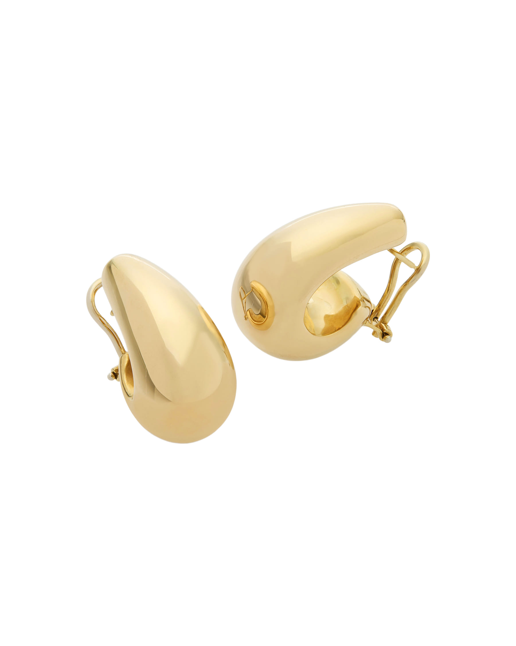 Orecchini cerchietto bombati in oro giallo 18 kt-1