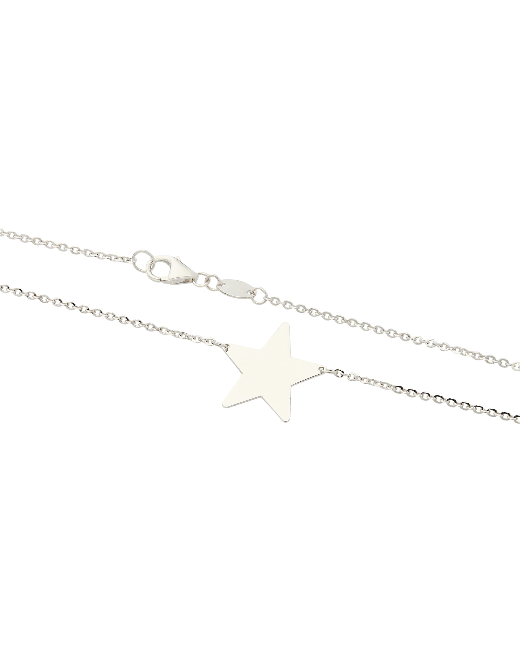 Collana in oro bianco con ciondolo stella-2