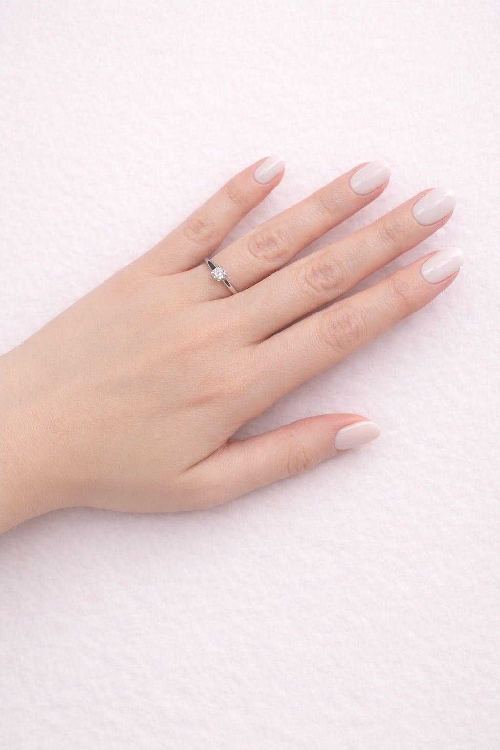 Anello solitario leopizzo in oro bianco e diamante 0,25 ct-4