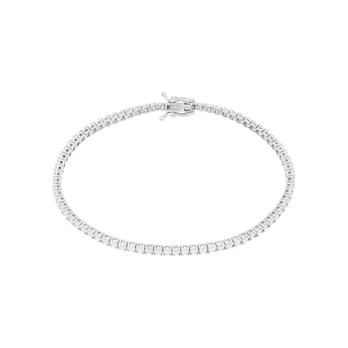 Bracciale tennis in oro bianco con diamanti 2,02 ct-1