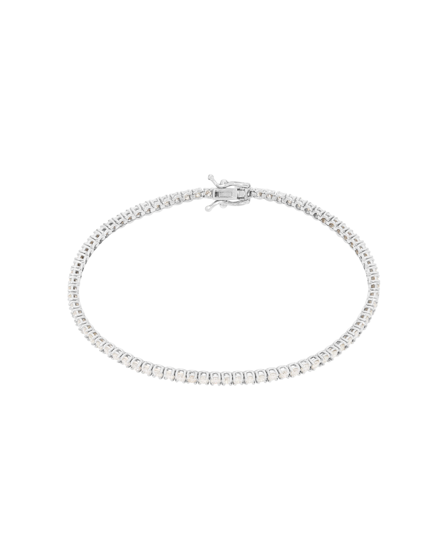 Bracciale tennis in oro bianco con diamanti 2,02 ct-1
