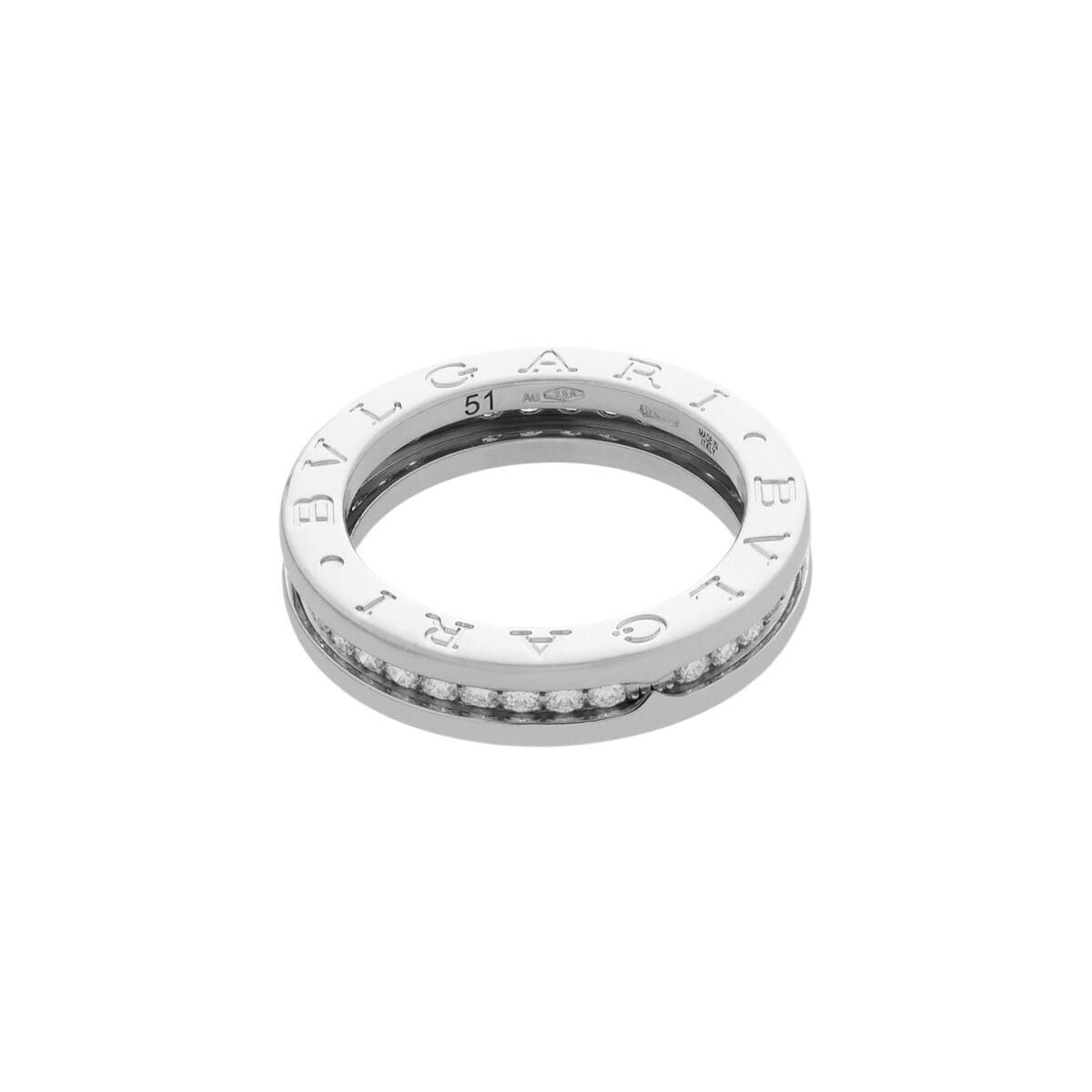 Fede bulgari b.zero1 in oro bianco e diamanti-1