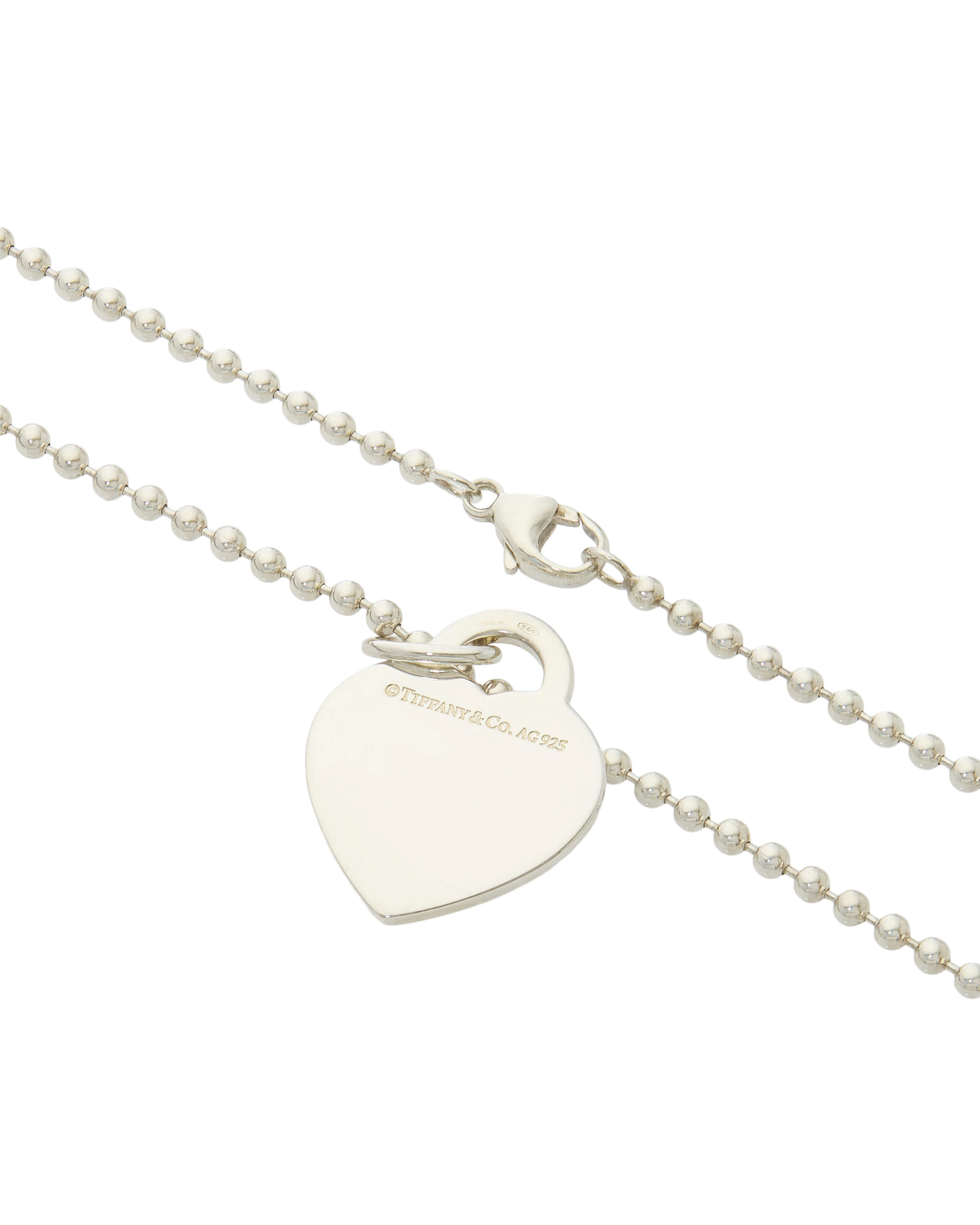 Catenina a palline e ciondolo heart tag return to tiffany in argento 925-2