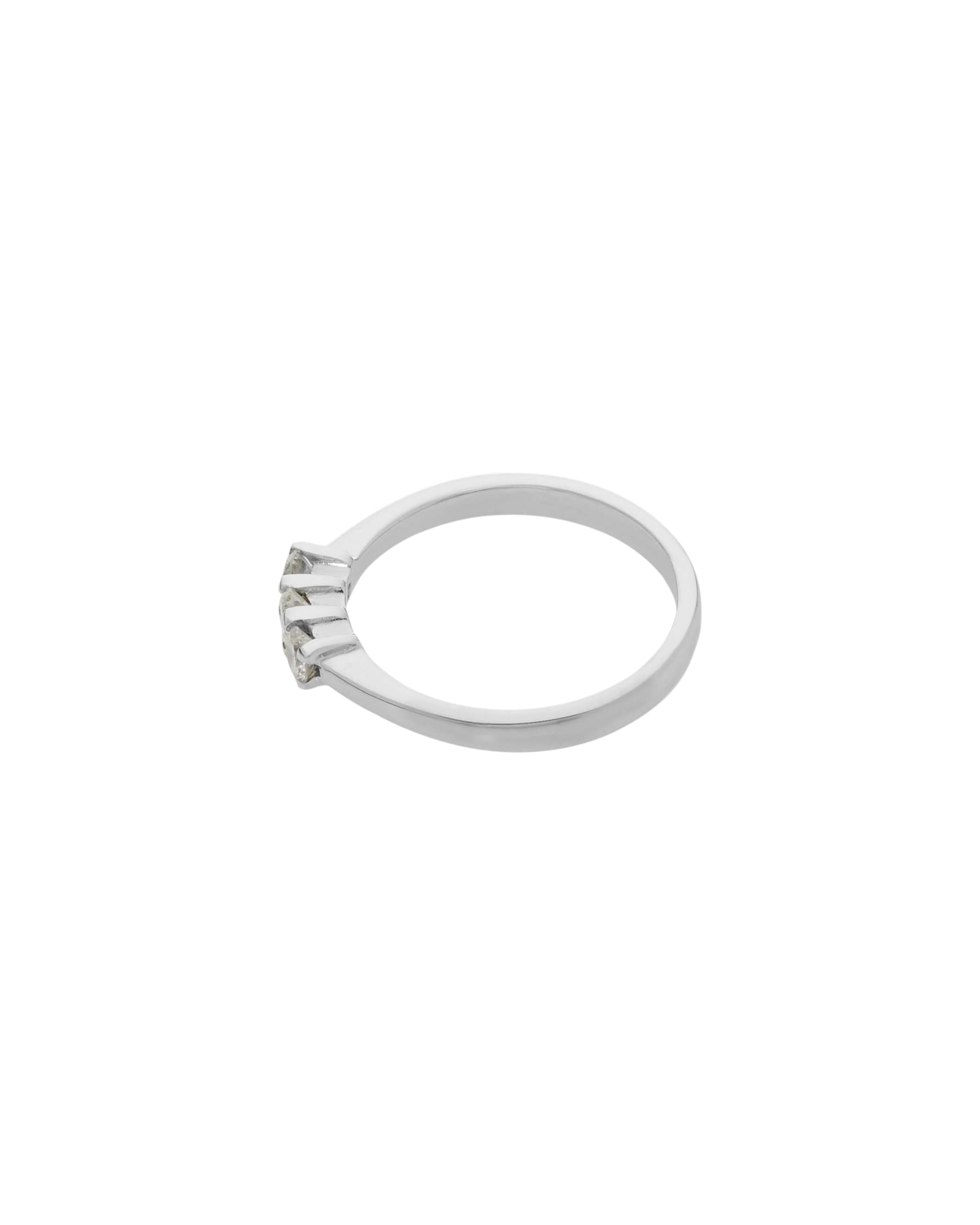 Anello trilogy in oro bianco e diamanti 0,30 ct tot-2