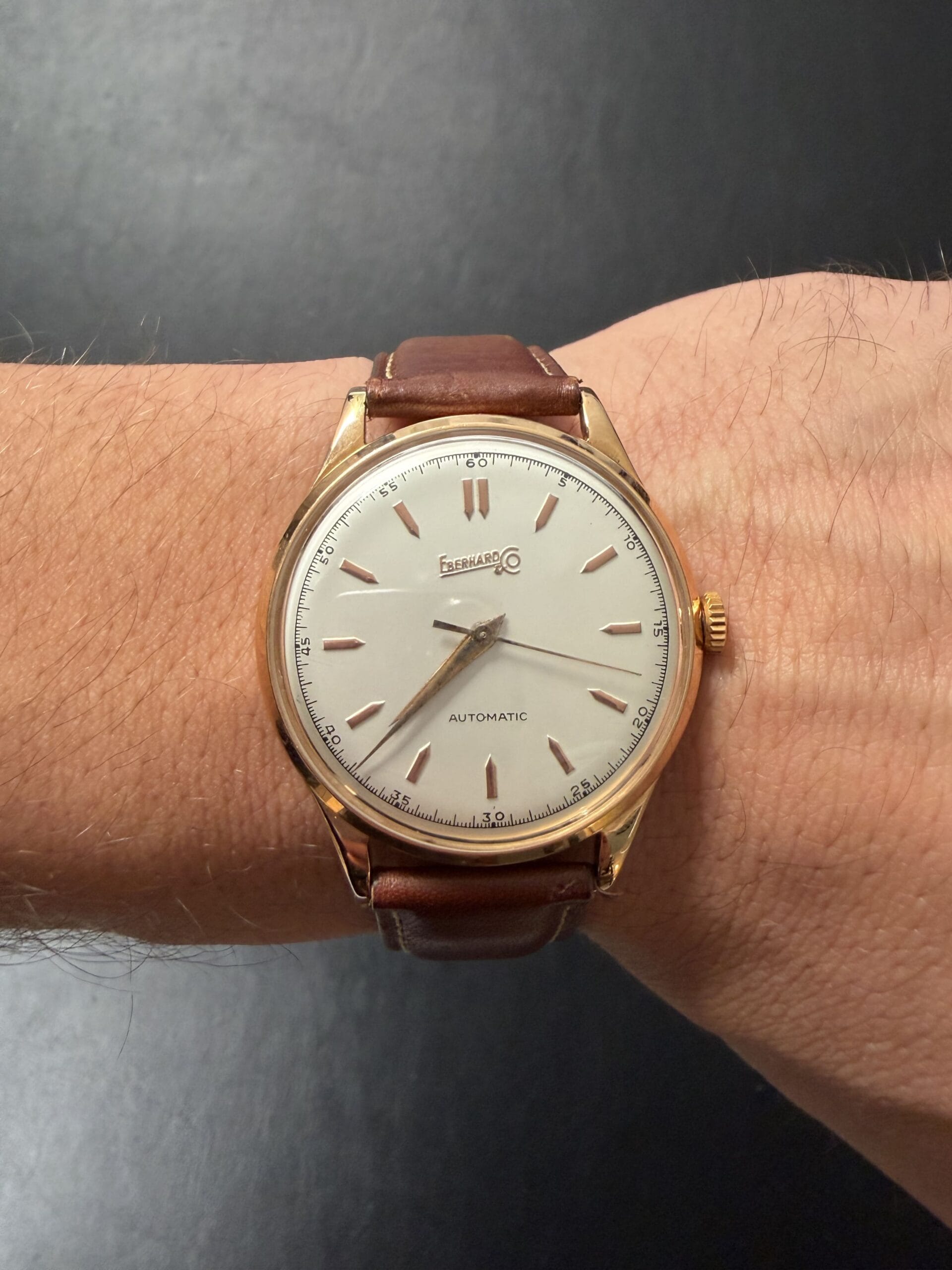 Eberhard & co. classic automatic 18kt rose gold 35 mm-9