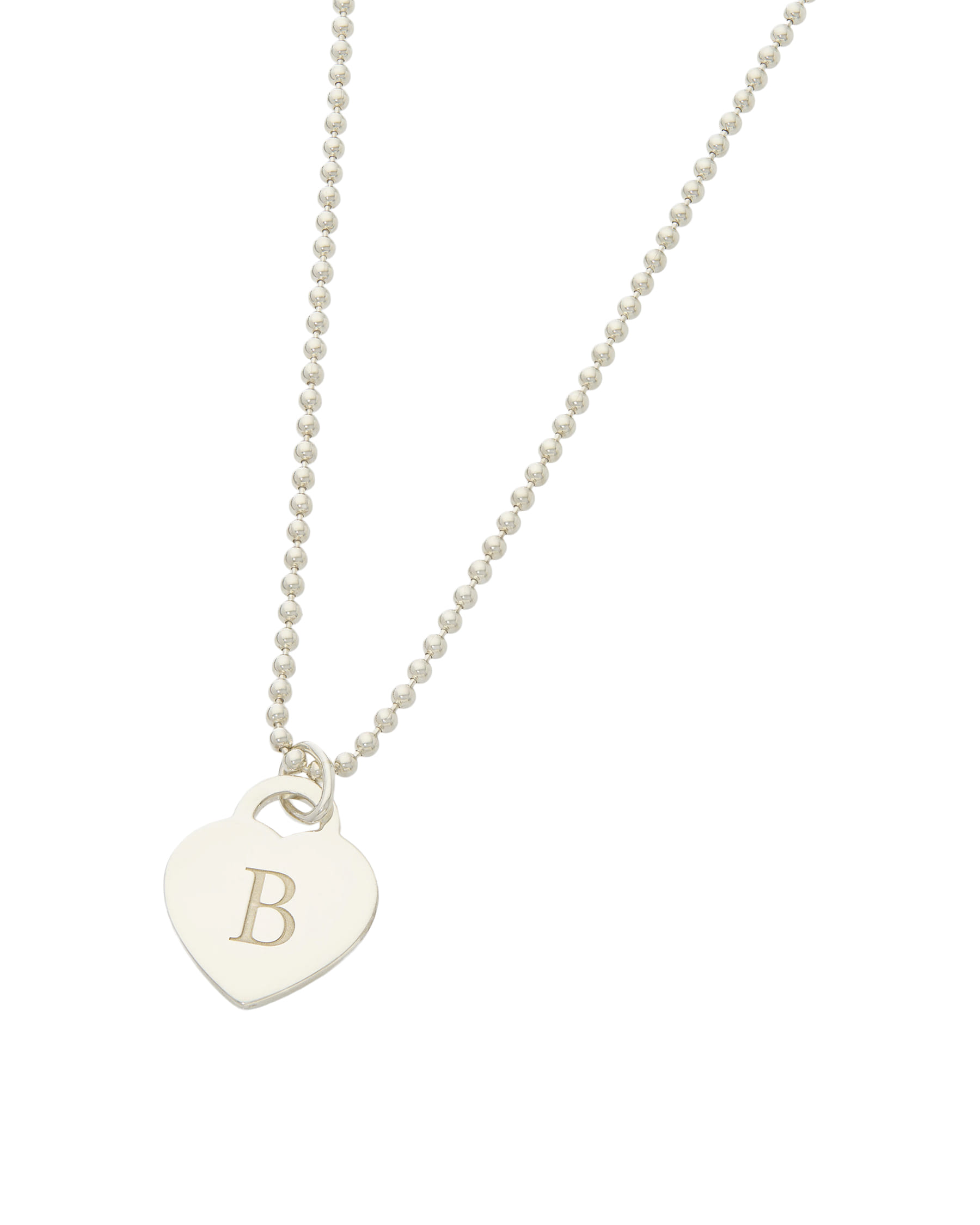 Catenina a palline e ciondolo heart tag return to tiffany in argento 925-1