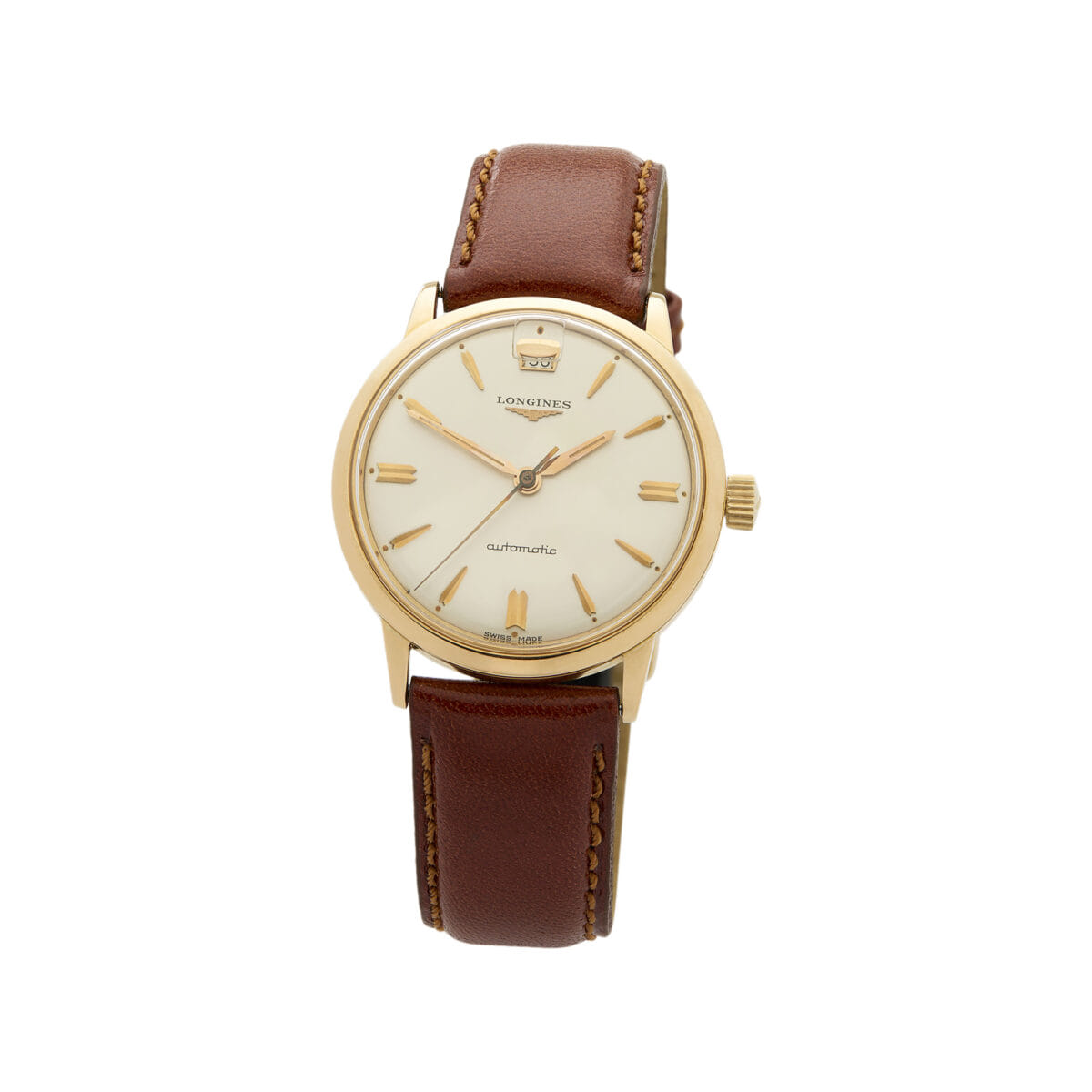 Longines automatic date oro 18 kt 35 mm cal 291-1