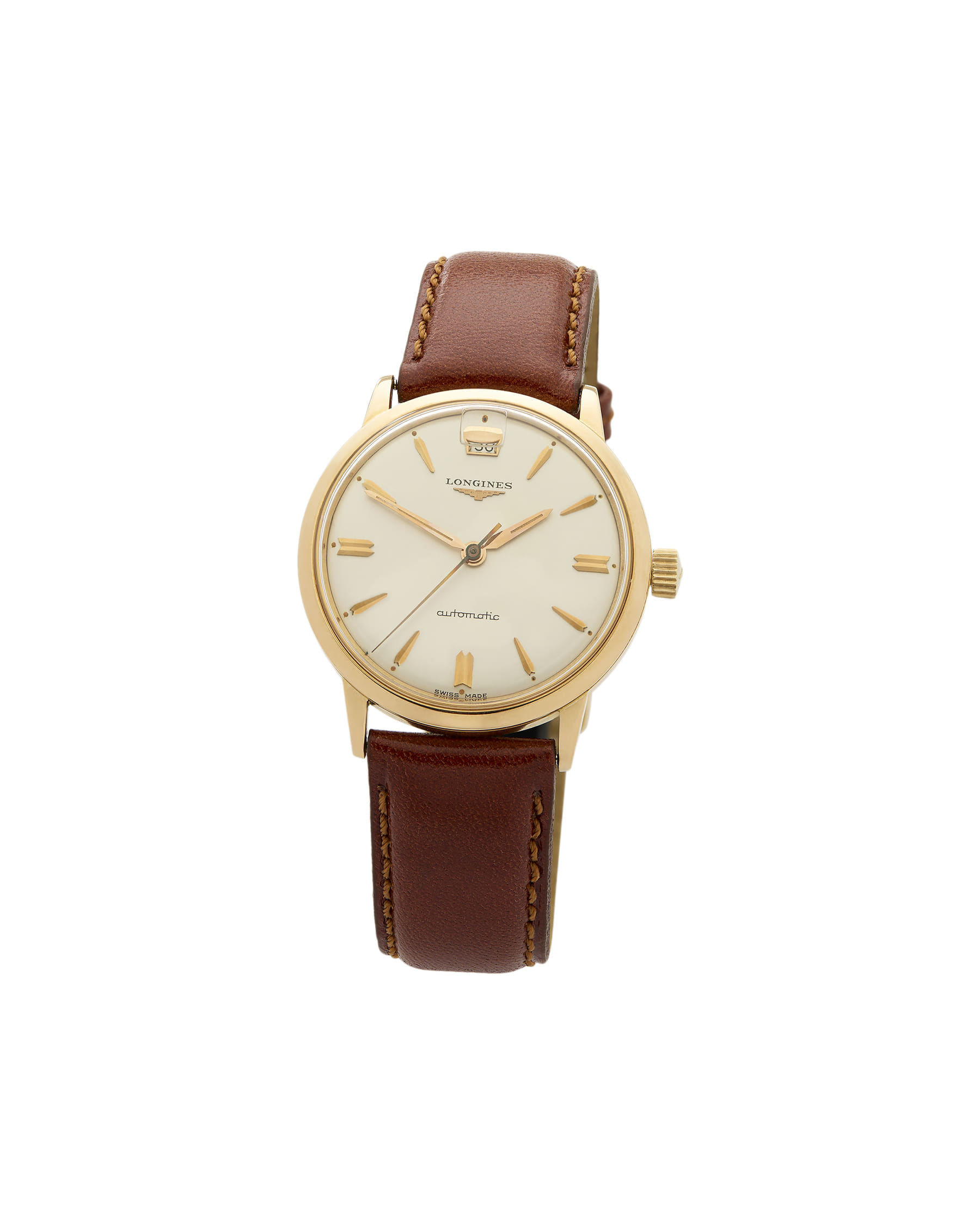 Longines automatic date oro 18 kt 35 mm cal 291-1