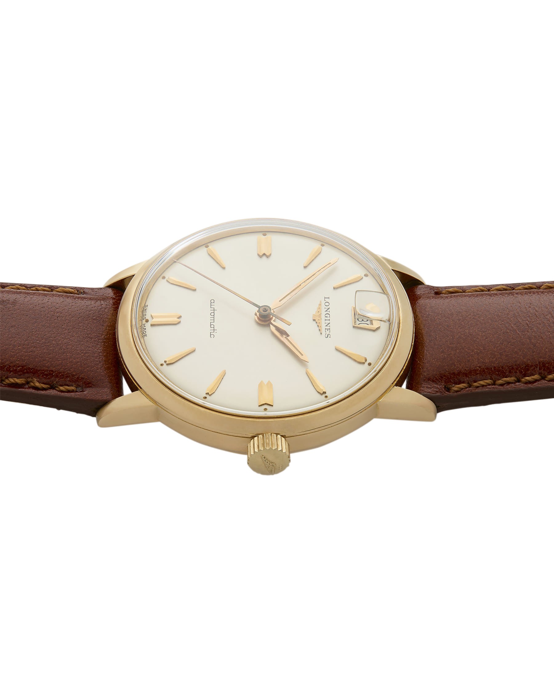 Longines automatic date oro 18 kt 35 mm cal 291-4