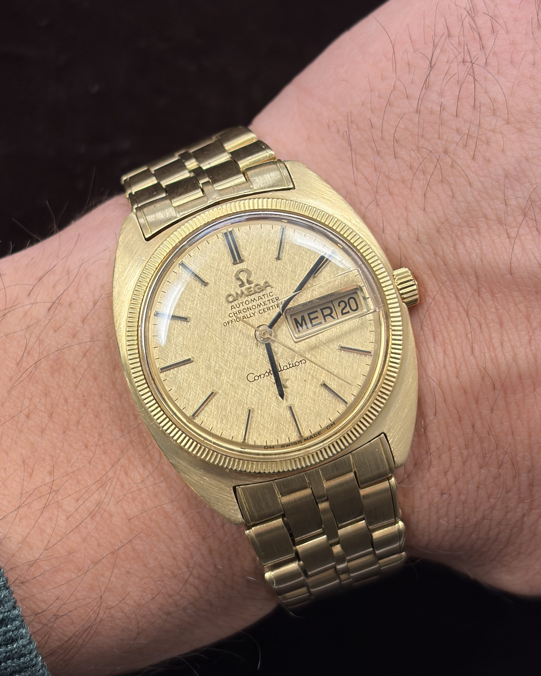 Omega constellation day-date 35 mm oro 18kt-8
