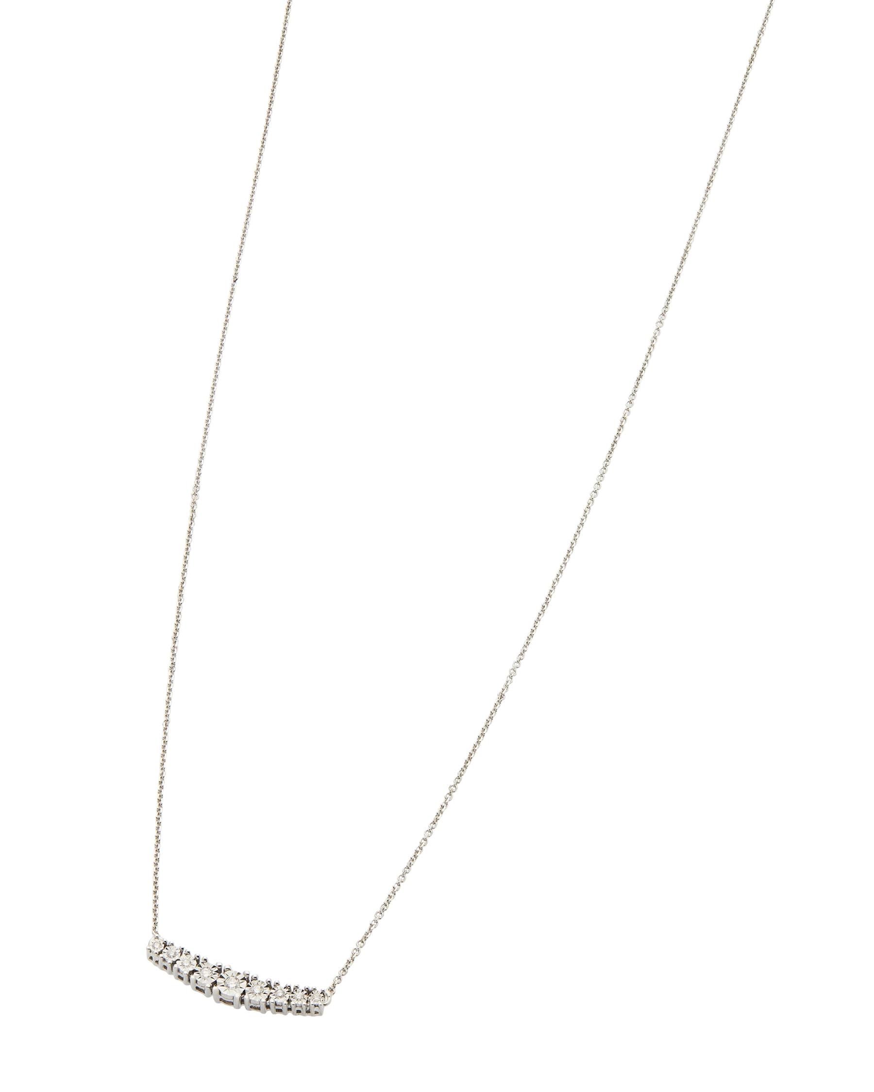 Collana bliss con ciondolo smile in oro bianco e diamanti-1