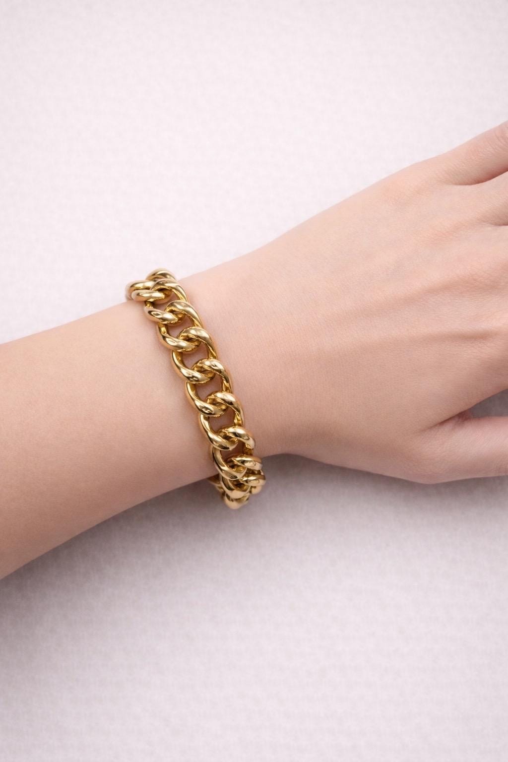 Bracciale maglia groumette in oro giallo 18kt-3