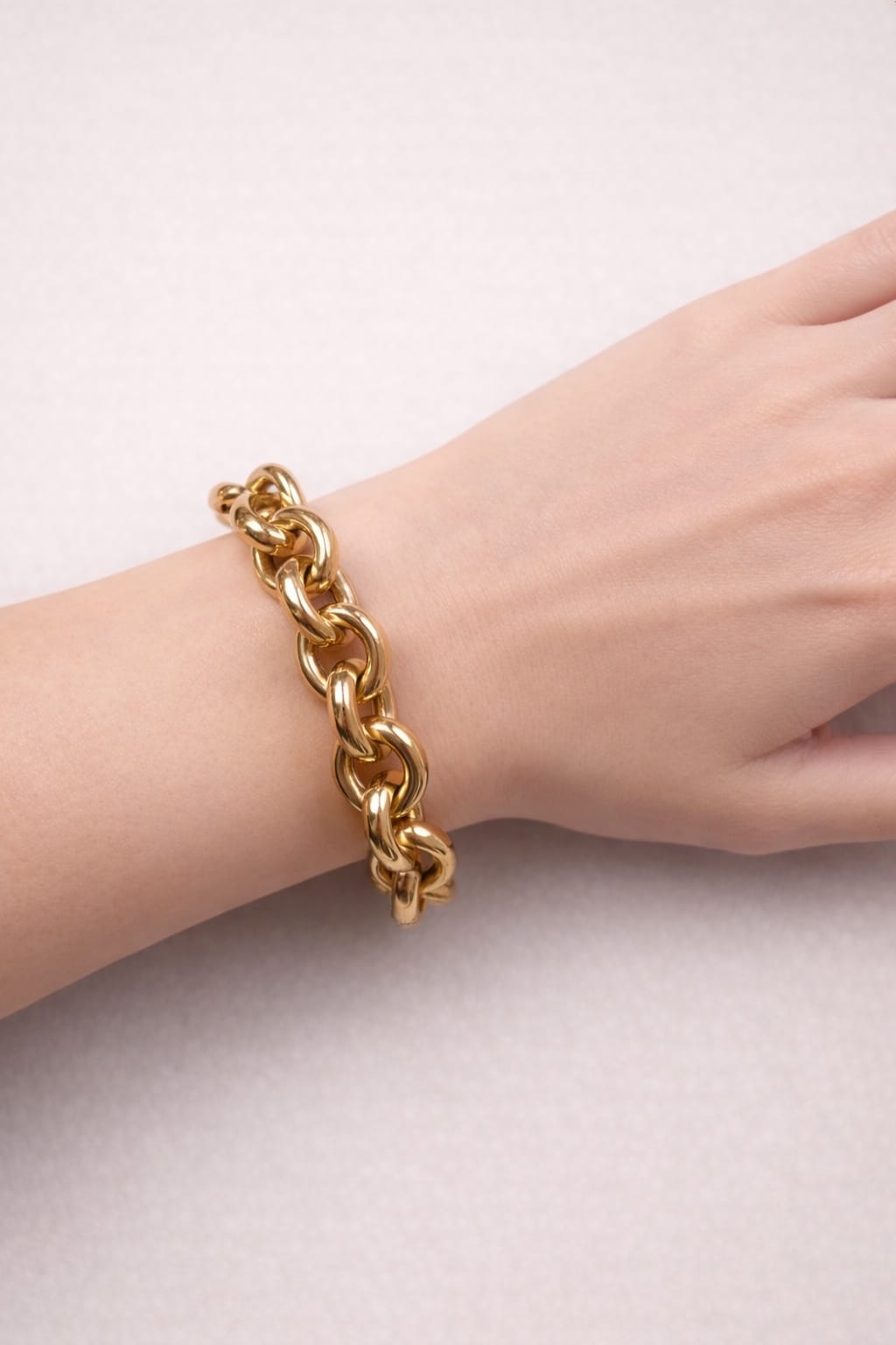 Bracciale maglia tonda in oro giallo 18 kt-3