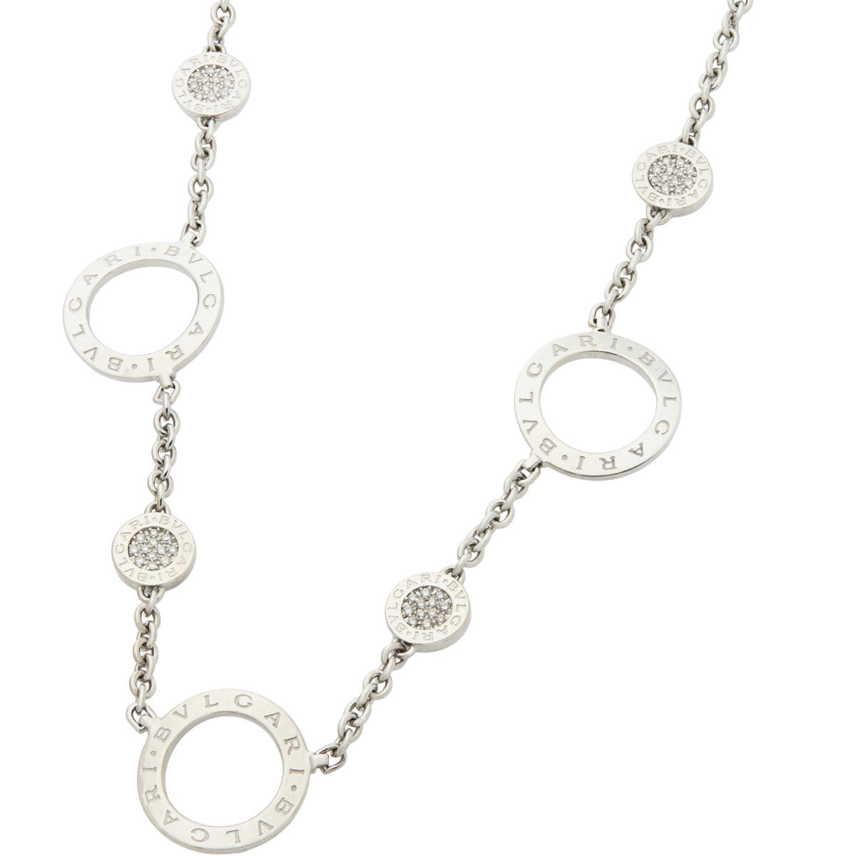 Collana bulgari bulgari in oro bianco e diamanti-1
