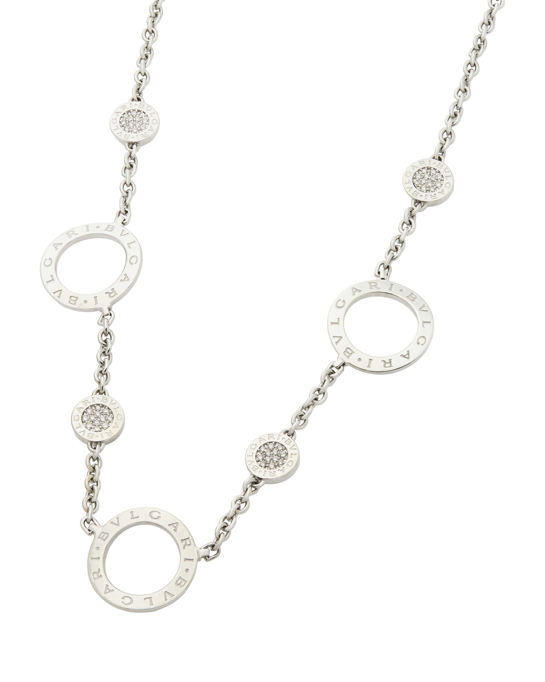 Collana bulgari bulgari in oro bianco e diamanti-1
