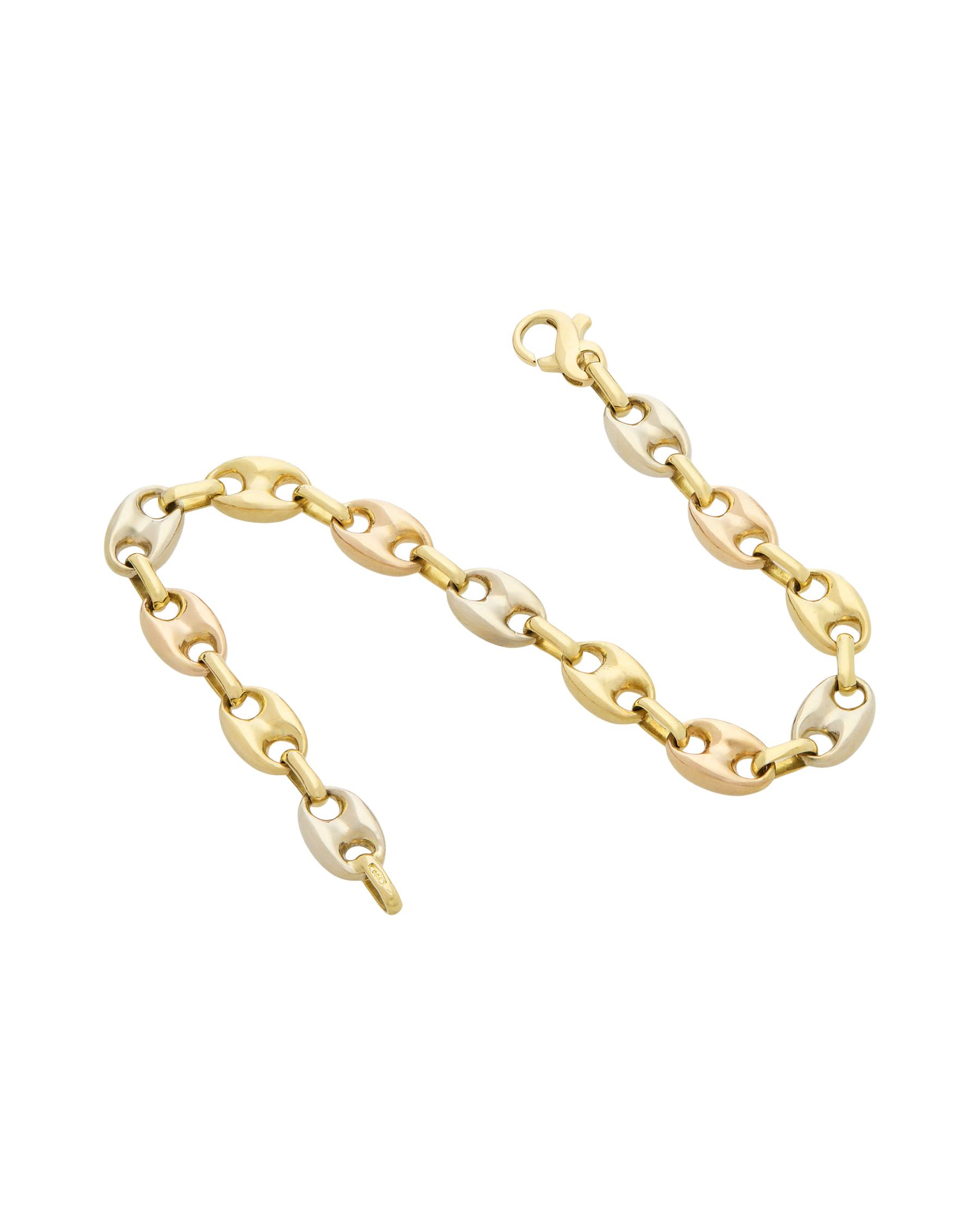 Bracciale maglia marina 3 ori-2