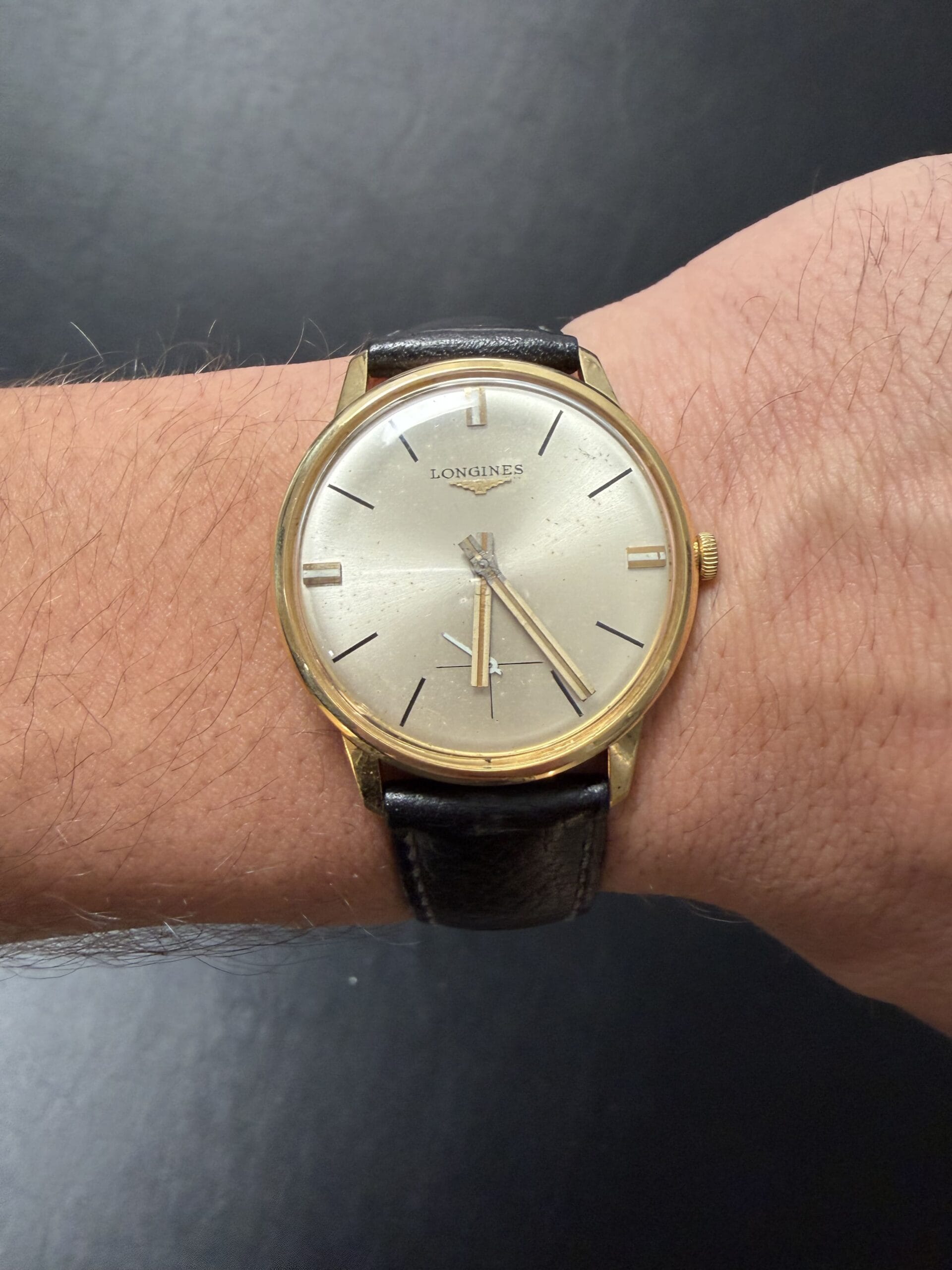 Longines classic vintage 18kt 34 mm cal 490-9