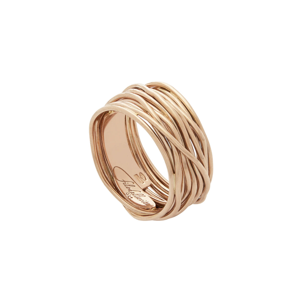 Anello fascia filodellavita in oro rosa 9kt-1