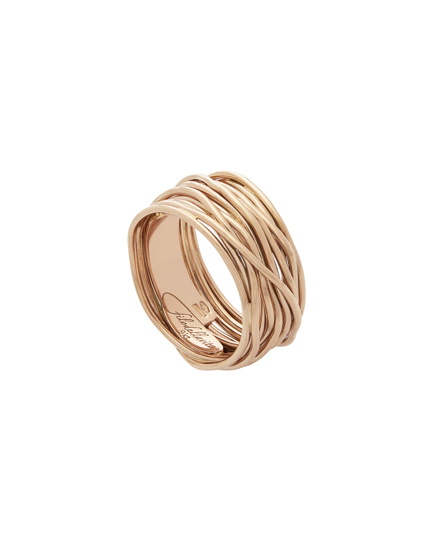 Anello fascia filodellavita in oro rosa 9kt-1