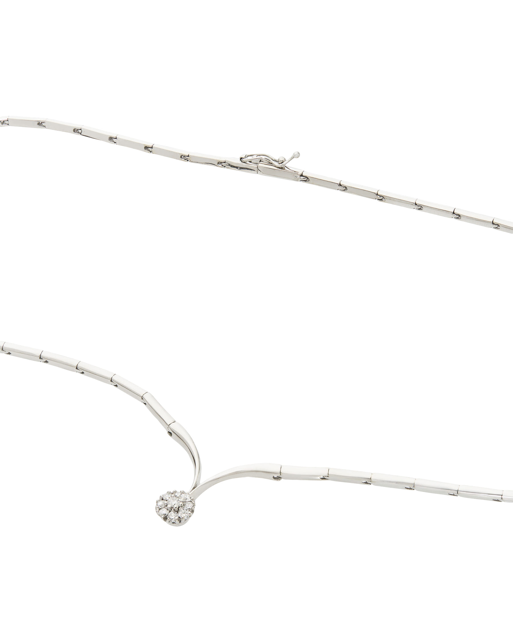 Collana magic fiore in oro bianco e diamanti-2