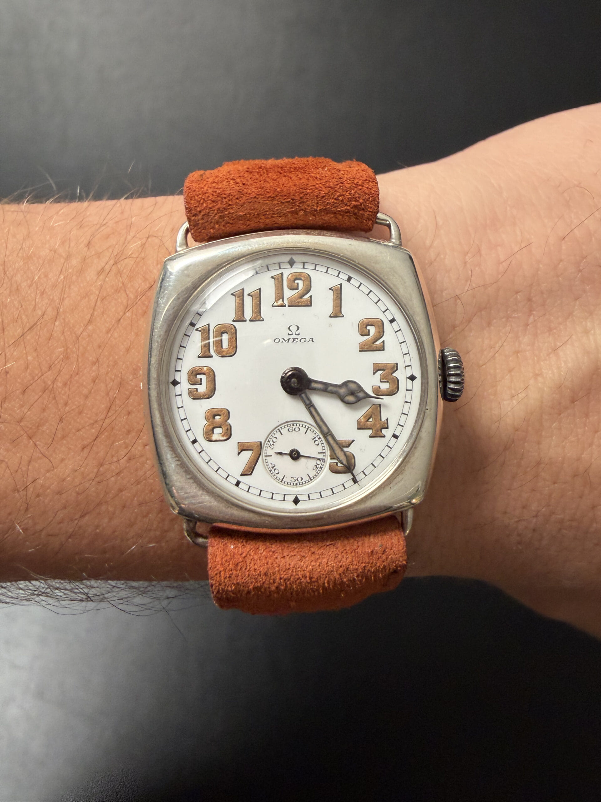 Omega silver cushion 31 mm-9