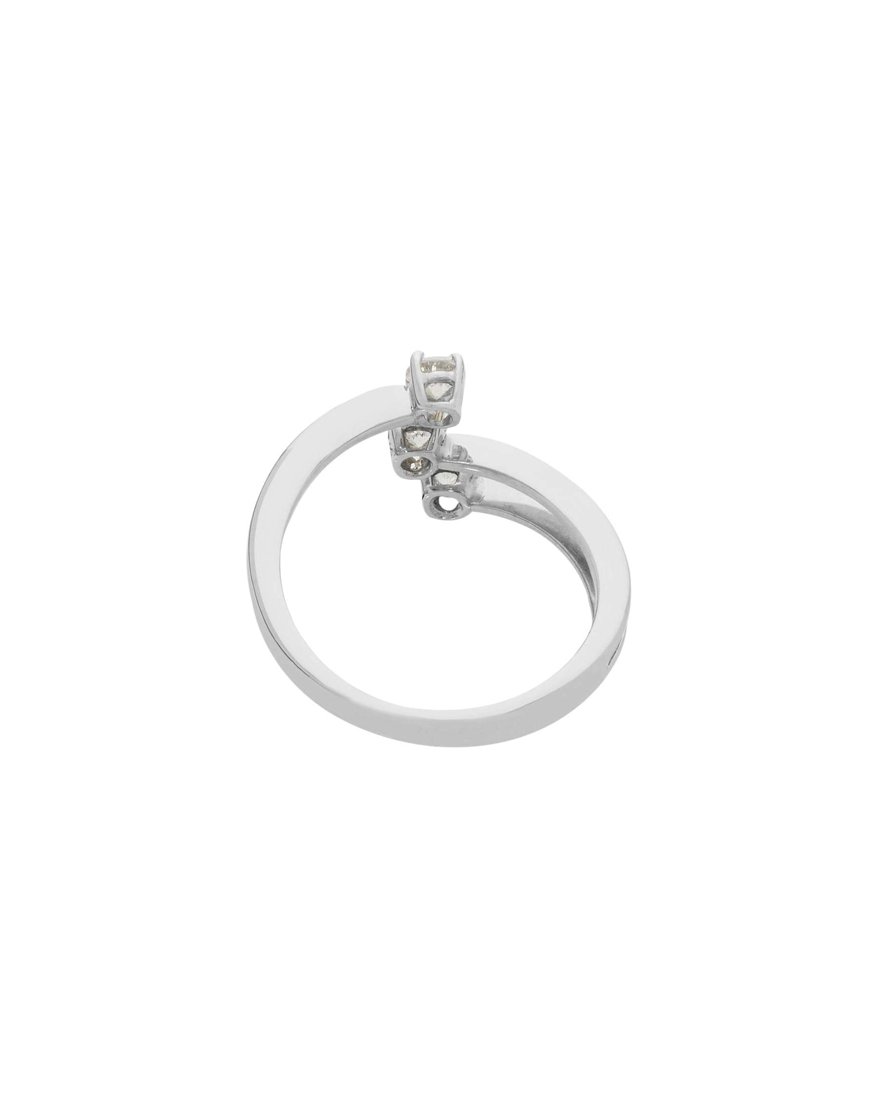 Anello trilogy in oro bianco e diamanti 0,36 ct-3