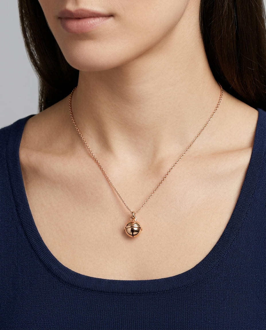 Ciondolo dodo campanella oro rosa-3