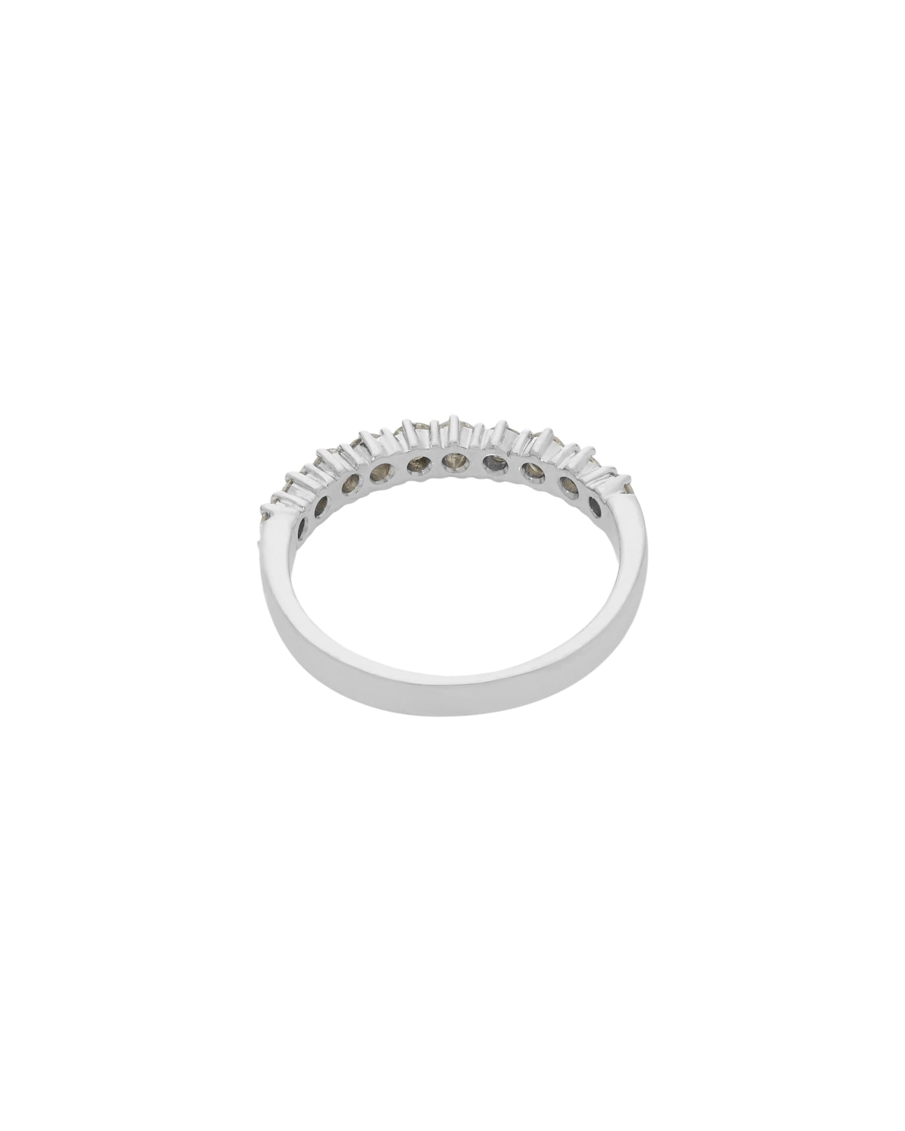Anello veretta oro bianco 10 diamanti 0,40 ct-3