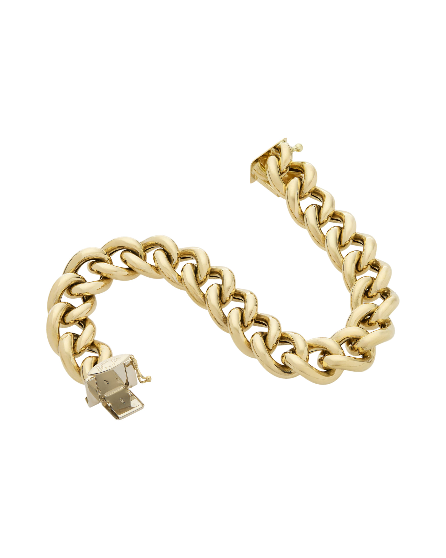 Bracciale maglia groumette in oro giallo 18kt-2