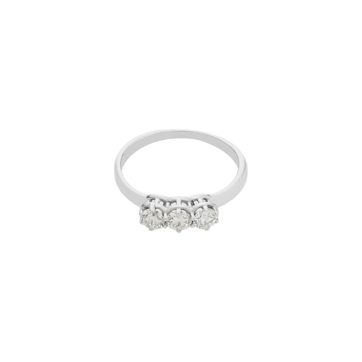 Anello trilogy in oro bianco e diamanti 0,45ct tot-1